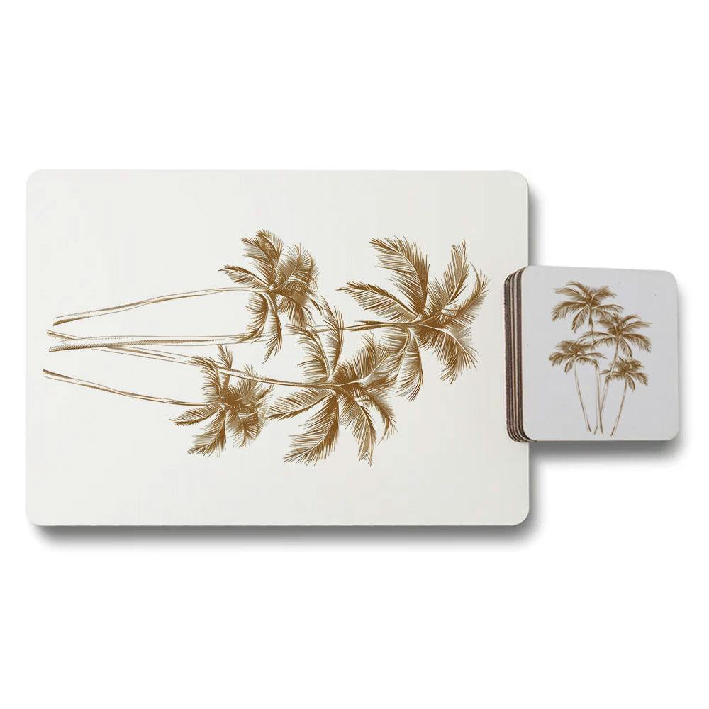 Rackhams Set Of 12 Placemats And Coasters 11X8 Placemats 3.7X3.7 Coasters Wood Bottom