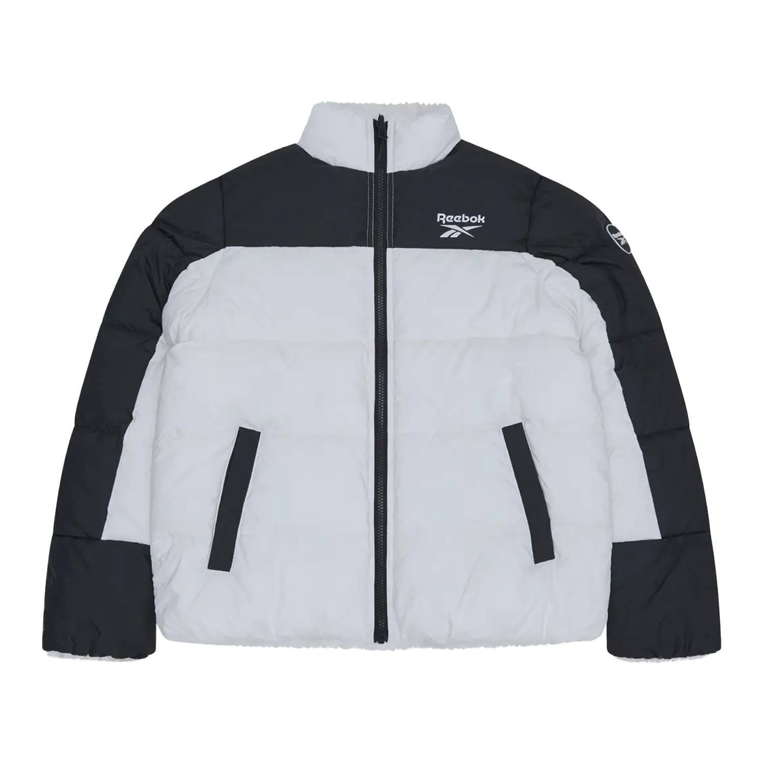 Reebok Women's White Reversible Puffer Jacket - M - 100% Polyester