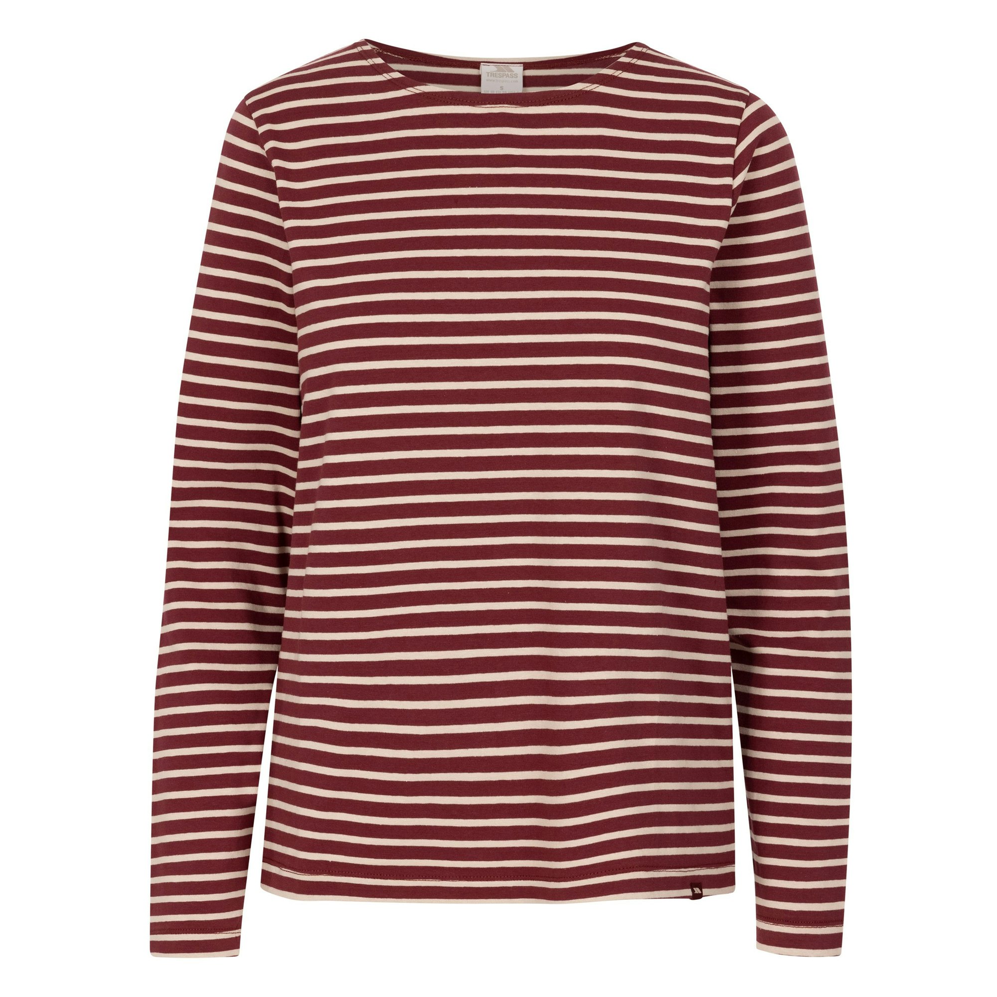 Trespass Women's Dark Karen Yarn Dyed Stripe Shirt - Cherry - Cherry - Large
