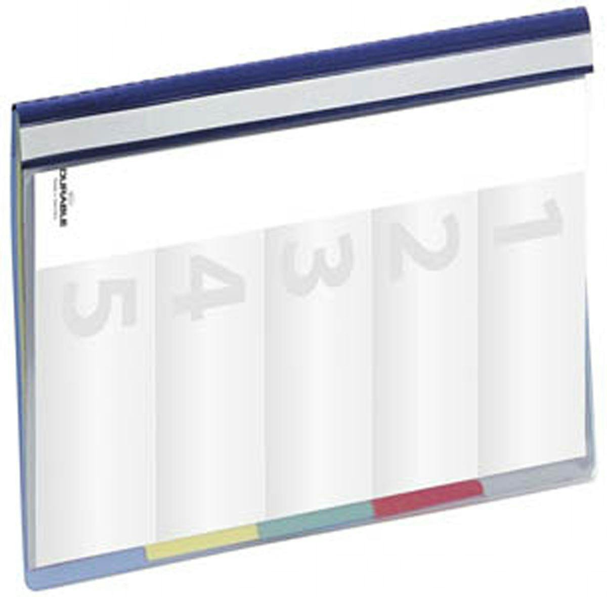 Durable Blue Divisoflex 5 Part Organiser File With Index Tabs | 5 Pack | A4