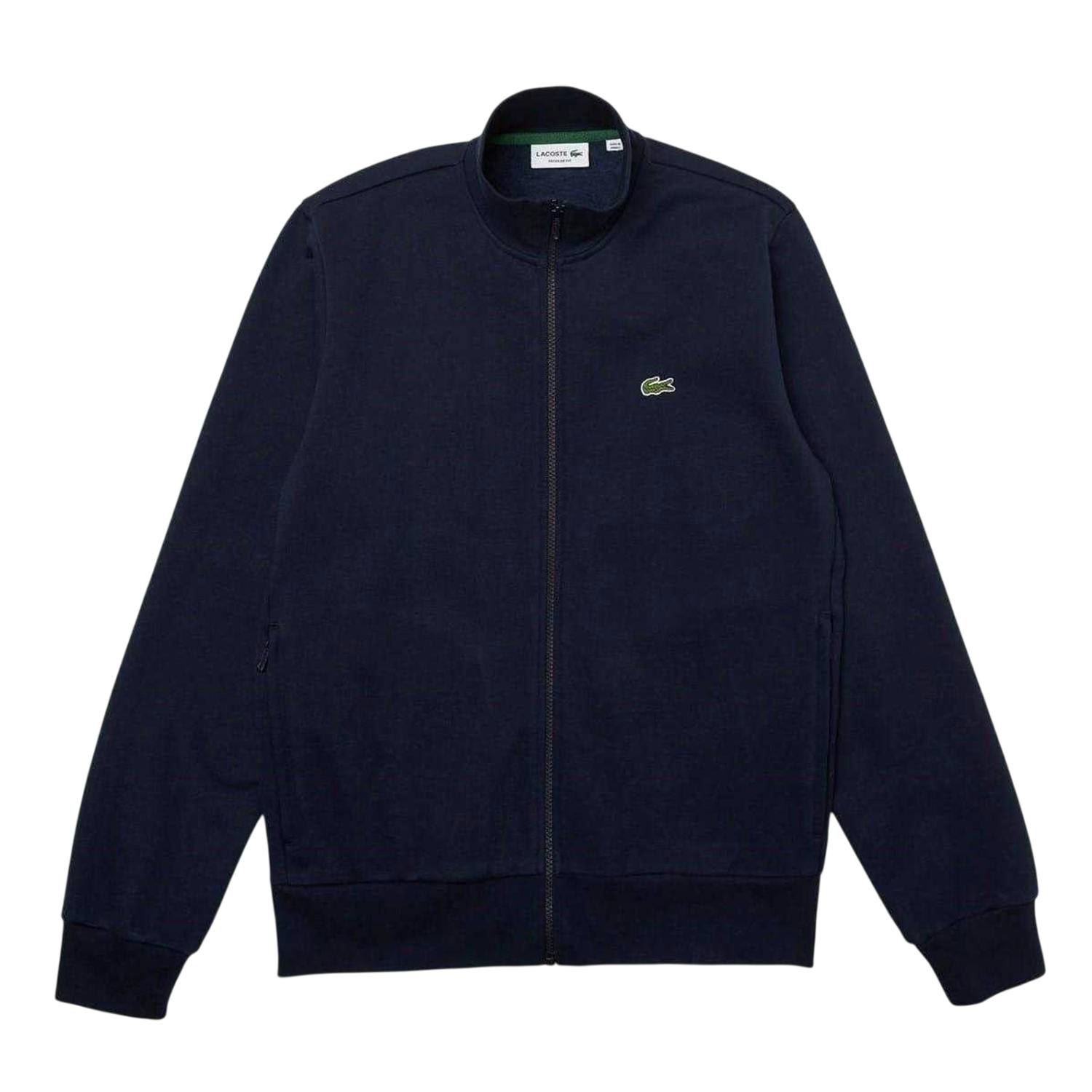 Lacoste Men's Full Zip Sweatshirt - Navy - 3XL - Navy - 83% Cotton/17% Polyester