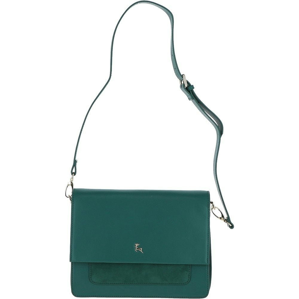 Ashwood Green Two Sections Shoulder Bag - One Size - Leather