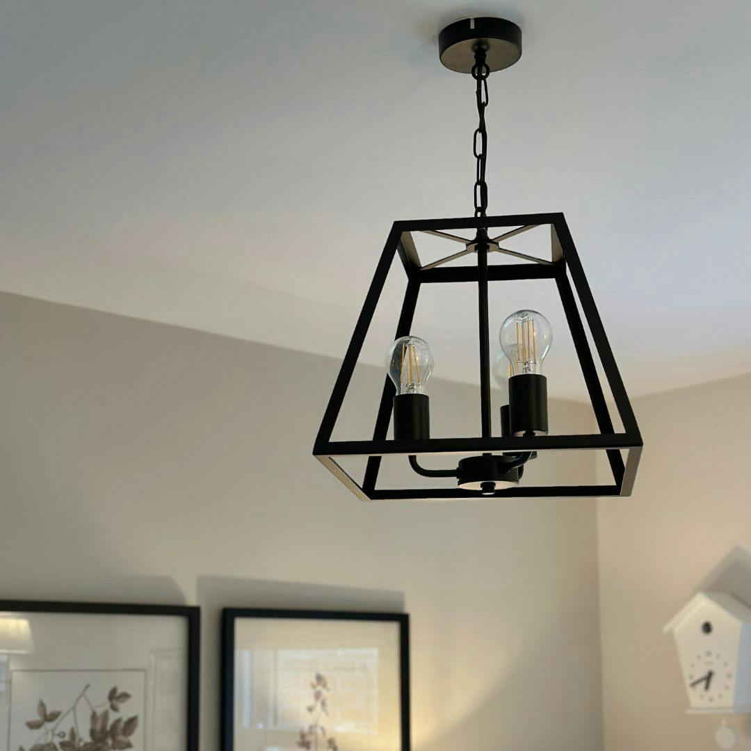 Pagazzi Lighting Light/Black Pagazzi Ing Charley 3- Lantern Ceiling Pendant