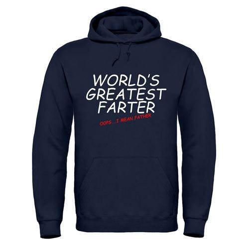 Coolandnew Father\'S Day - Greatest Farter Hoodie - Navy - S