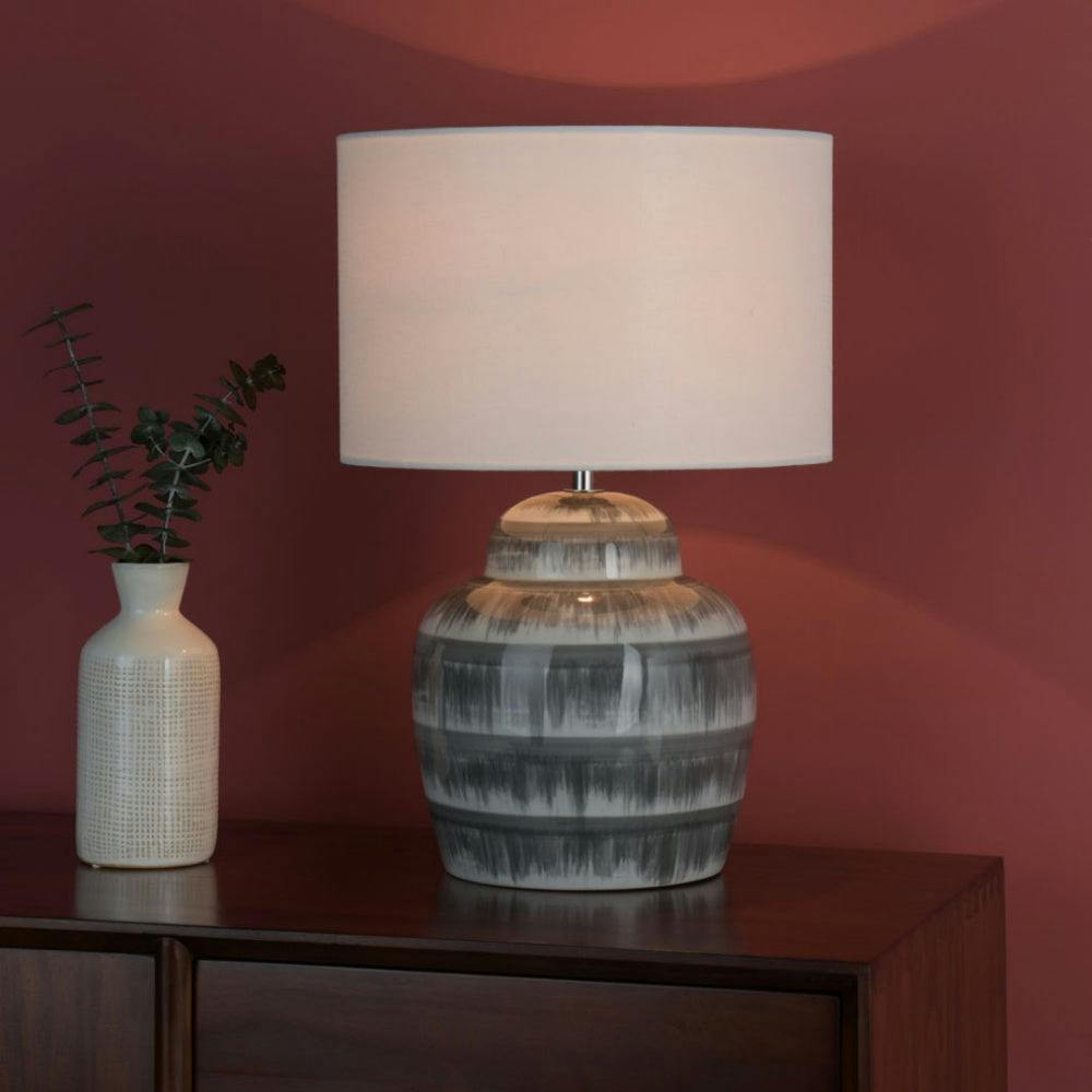 Pagazzi Lighting Grey Brenna Table Lamp
