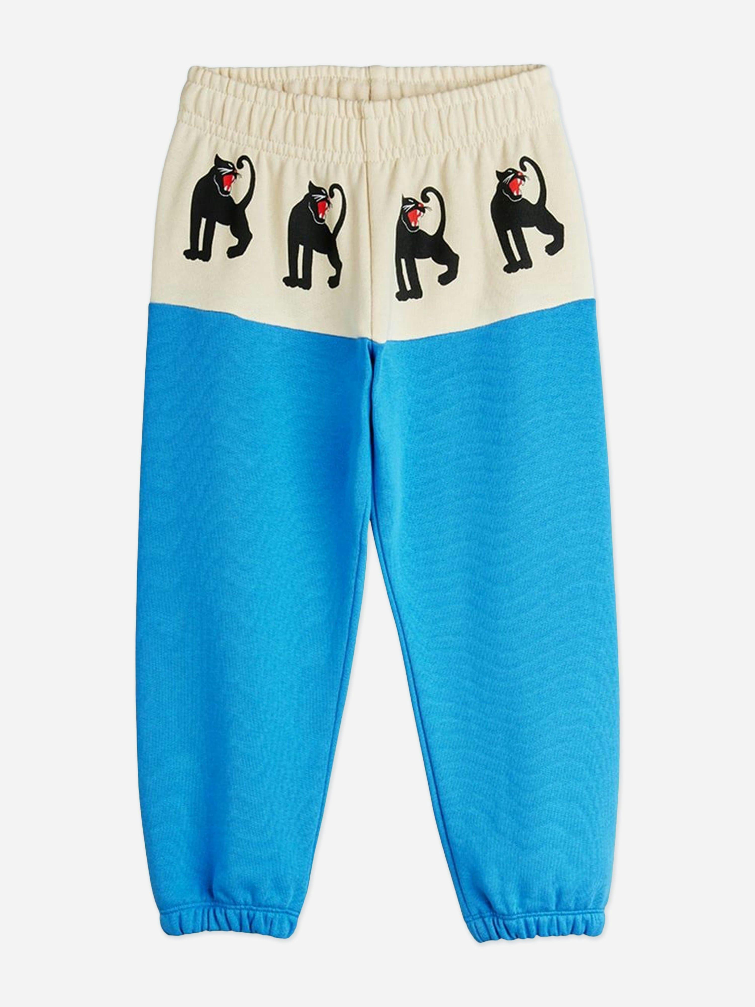 Mini Rodini Unisex Kids Blue Kids Panther Panel Joggers In - Navy - 116-122 Cm (5-7 Yrs)