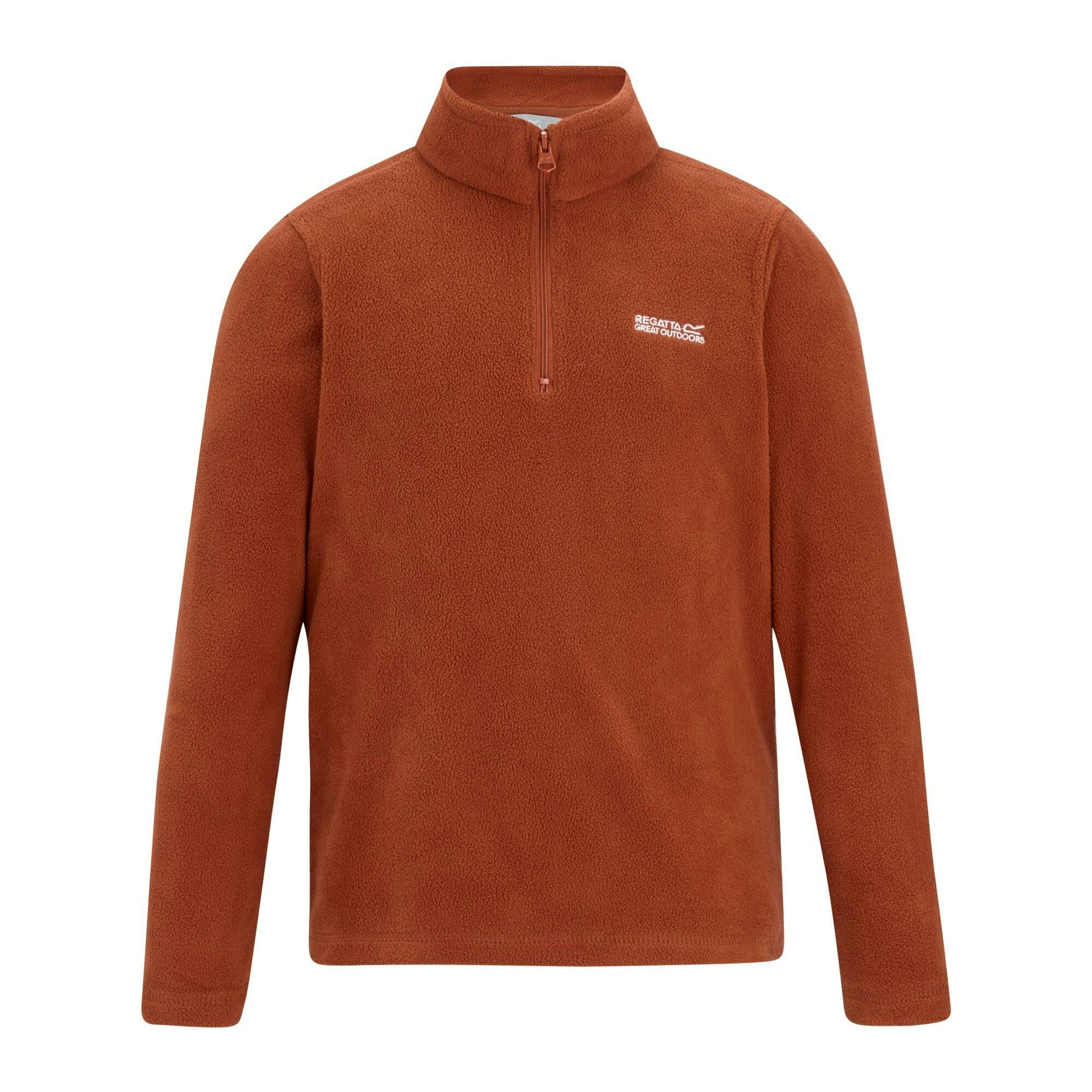 Regatta Kids Hot Shot Ii Half Zip Fleece Top - Brick - 13 Years - Brick - 100% Polyester