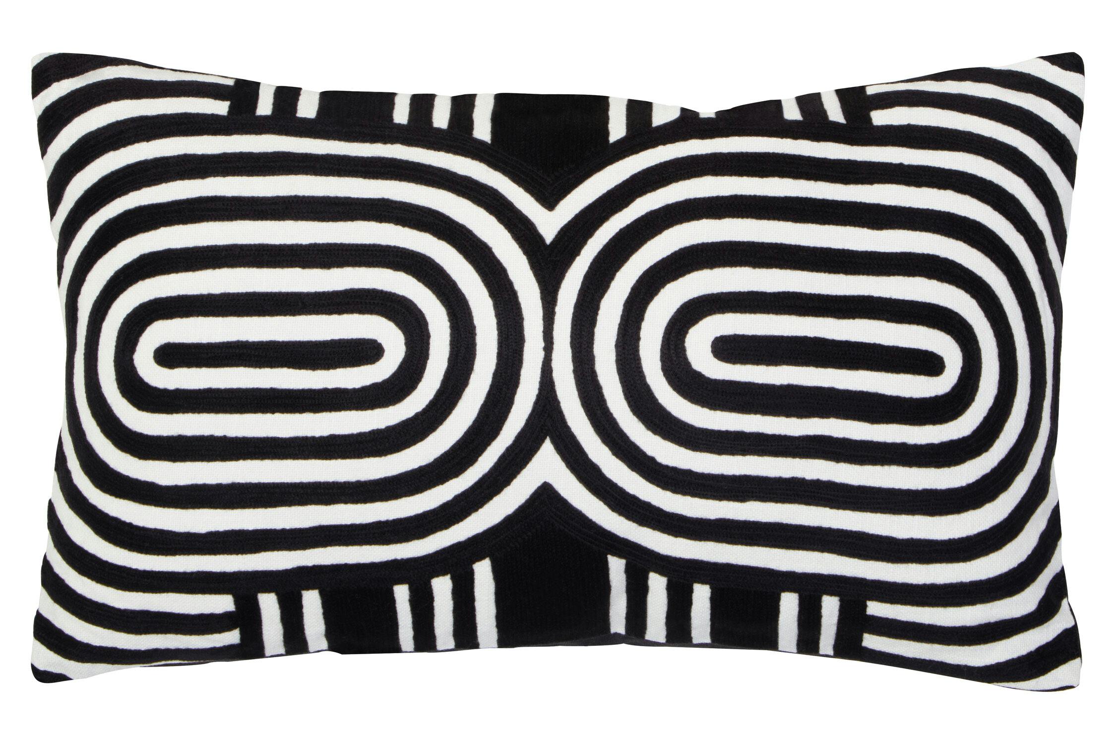 Orsina Unisex Multicolor Bosie Ozella Black & White Cushion - Image 3