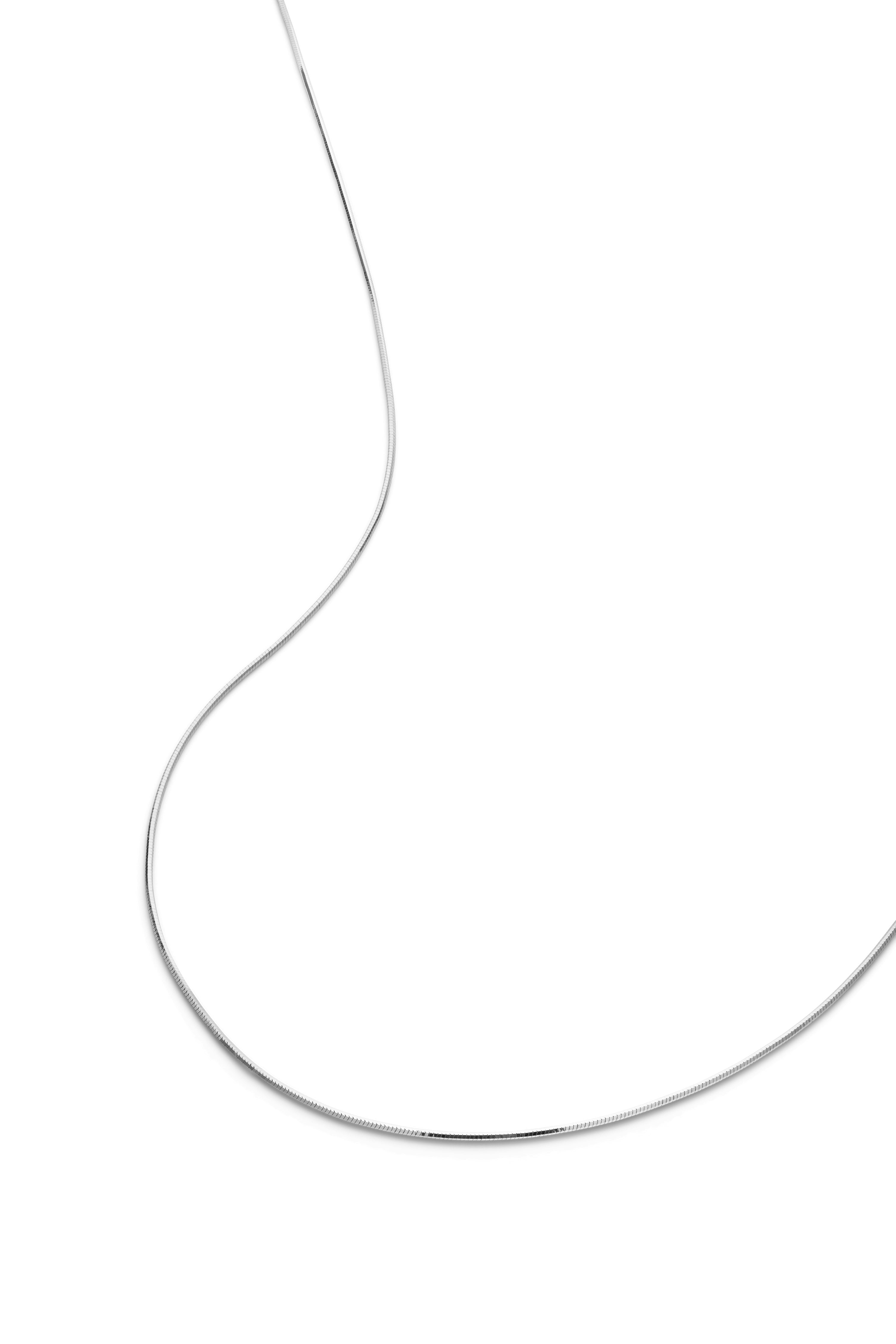 Elk & Bloom Silver Sterling Herringbone Necklace - No Thank You