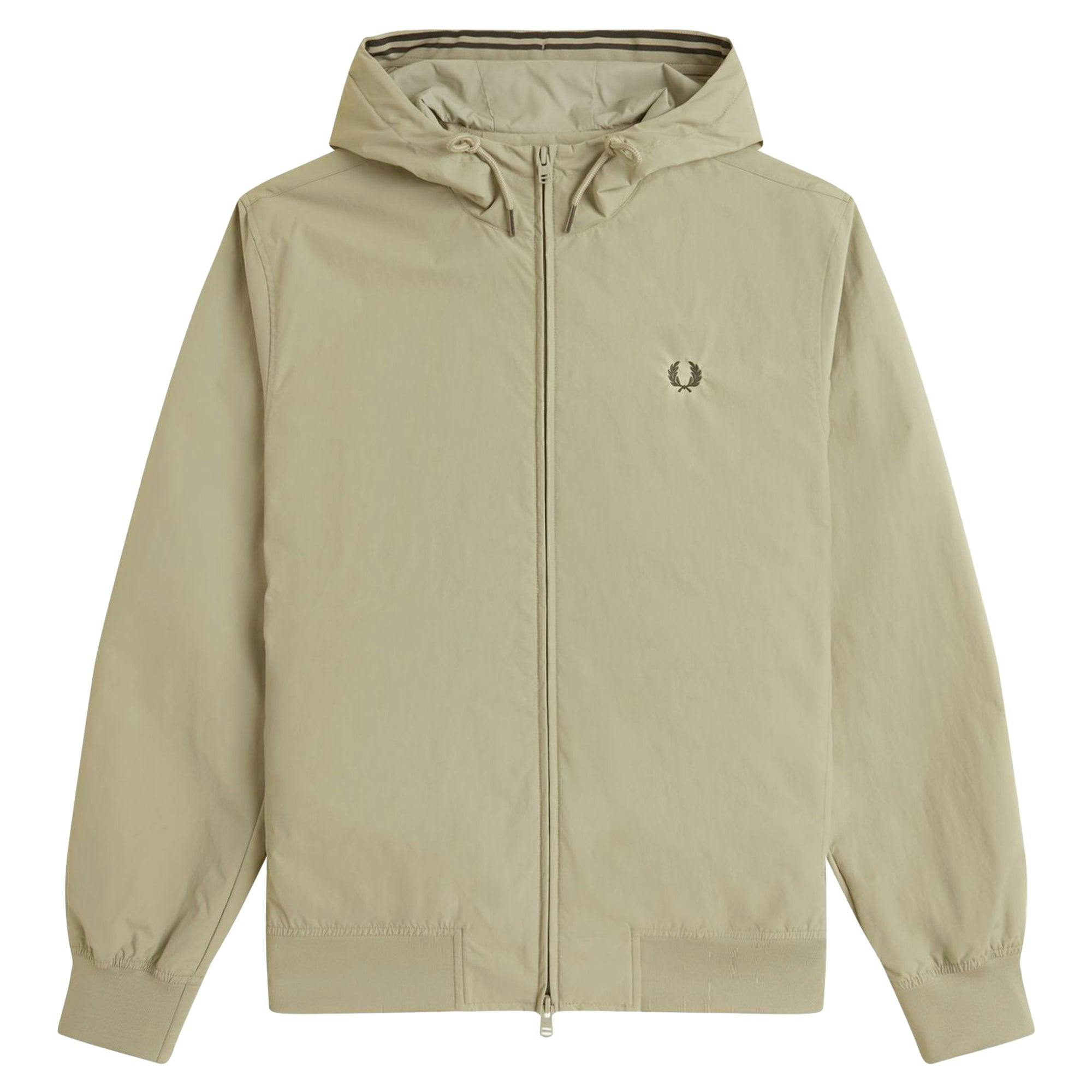 Fred Perry Grey Hooded Brentham Spring Jacket - Warm - Large