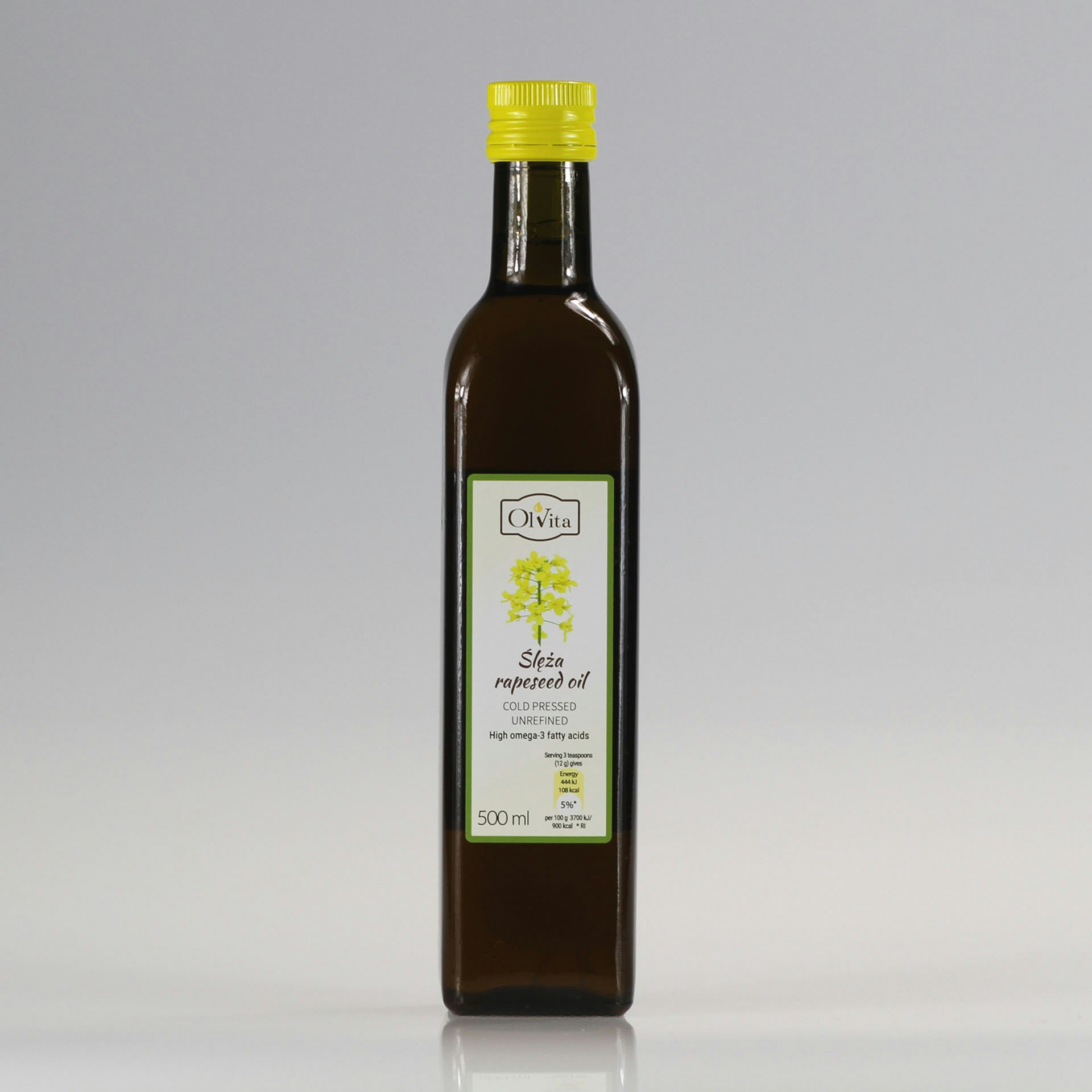 Ol'vita Light Rapeseed Oil | Cold Pressed | Unrefined - 500 Ml - 1