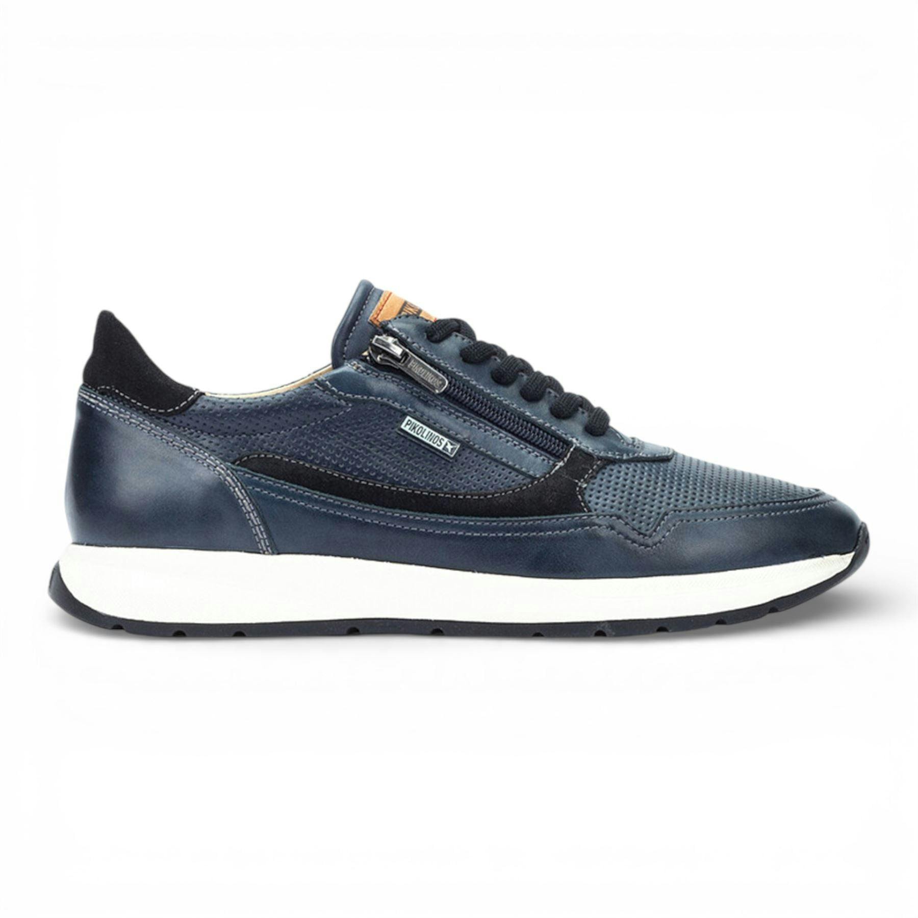 Pikolinos Men's Blue Leather Easy Wear Sneaker Trainers Shoes - Getafe - Uk 9 | Eu 43 | Us 9-9.5
