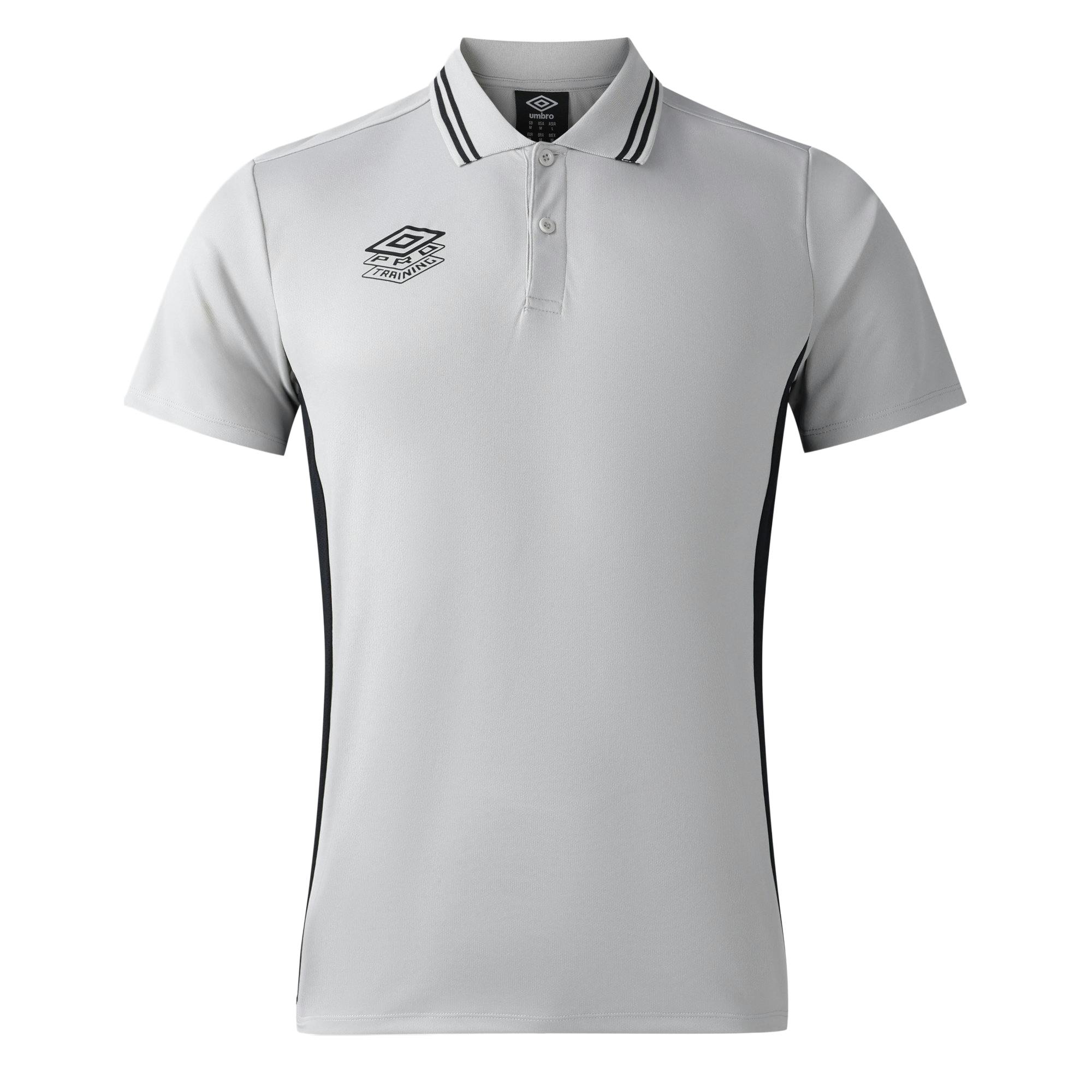 Umbro Men's Black Pro Training Active Polo Shirt - Harbor Mist/ - Harbor Mist/ - M - 100% Mixed