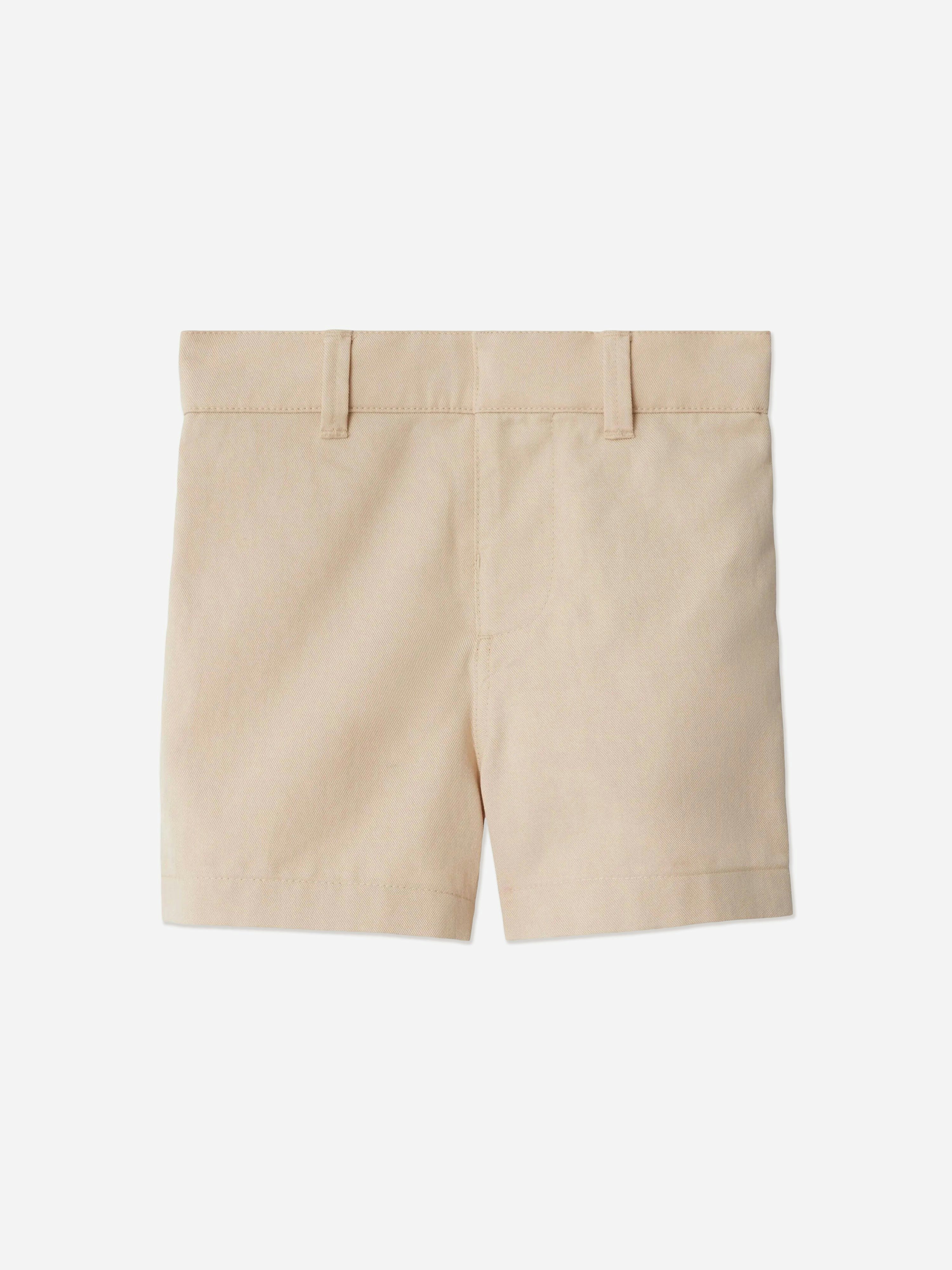 Burberry Kids Boys Ivory Burberry Baby Oscar Shorts In - 2 Yrs