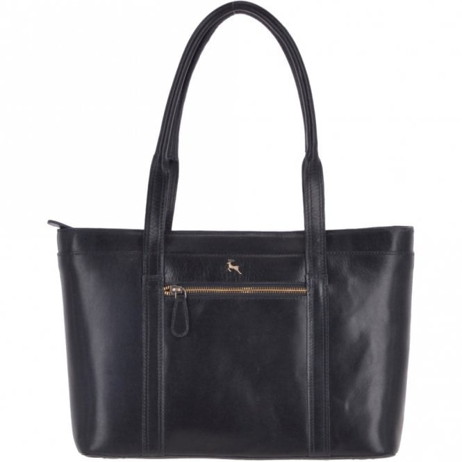 Ashwood Blue Vegetable Tanned Leather Bag - One Size - Navy - Leather