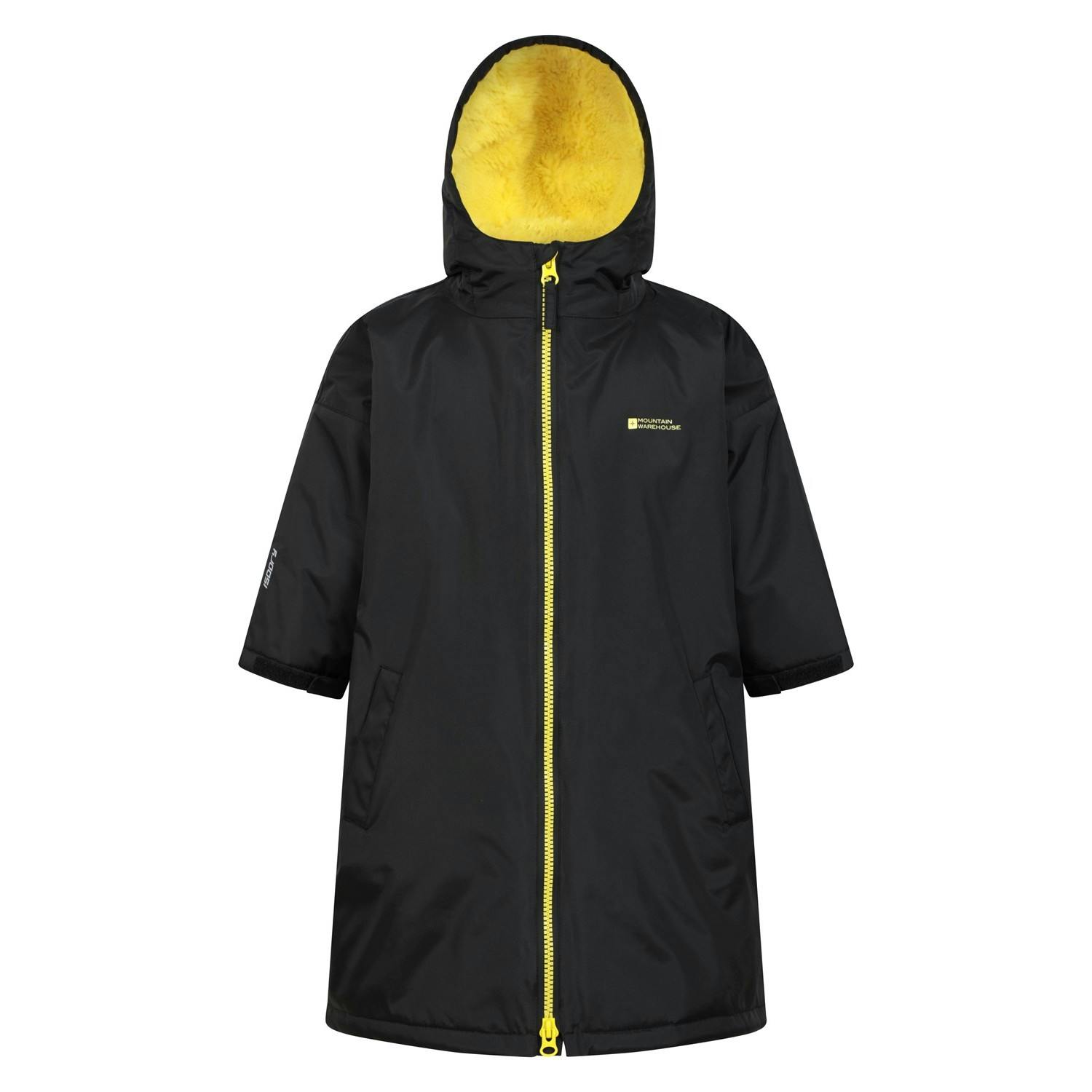 Mountain Warehouse Black Childrens/Kids Tidal Waterproof Robe - Jet - L - Jet