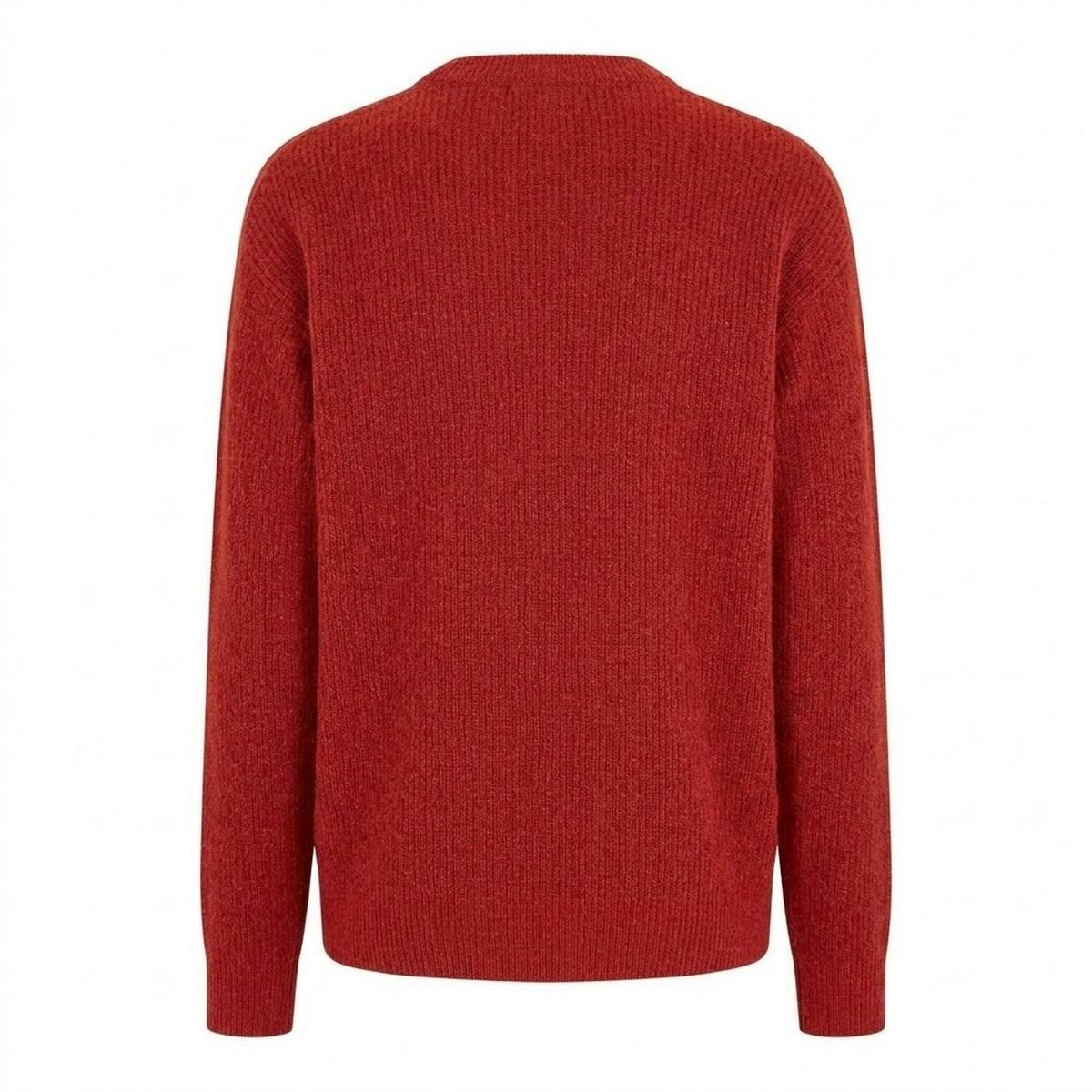 Boss Men's Red Crew Neck Sweater Top - Xl - 100% Mixed