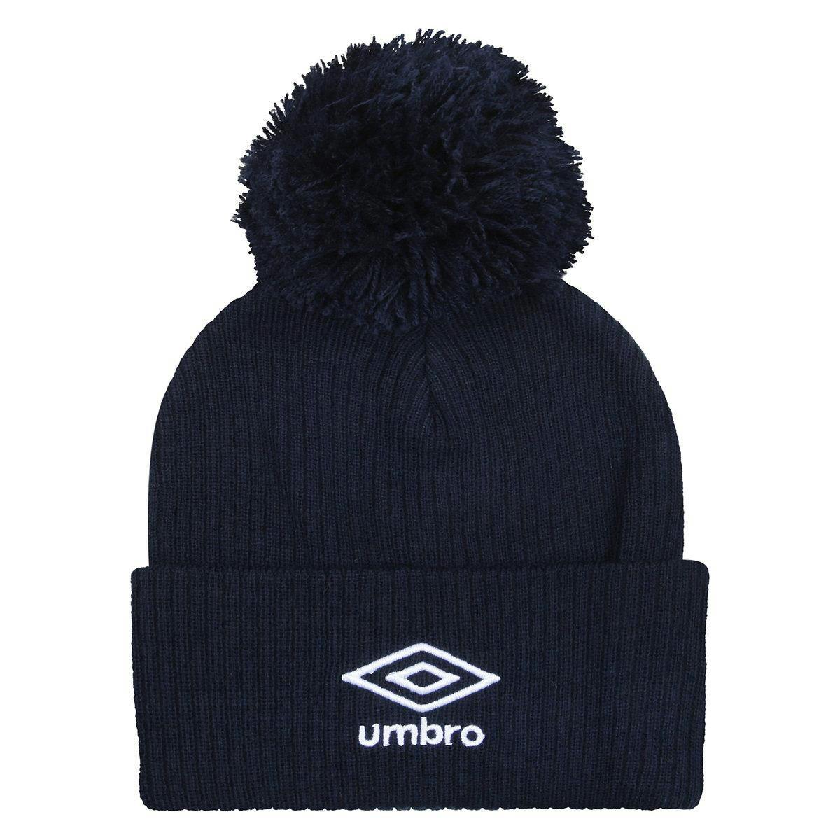 Umbro Unisex Adult Logo Bobble Beanie - Navy - Navy - One Size - 100% Acrylic
