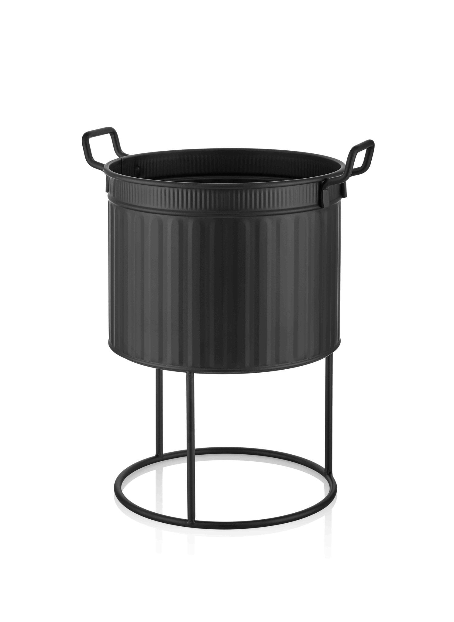 Rozi Black Plant Pot - 46 Cm (H) X 32 Cm (W) X 32 Cm (D)