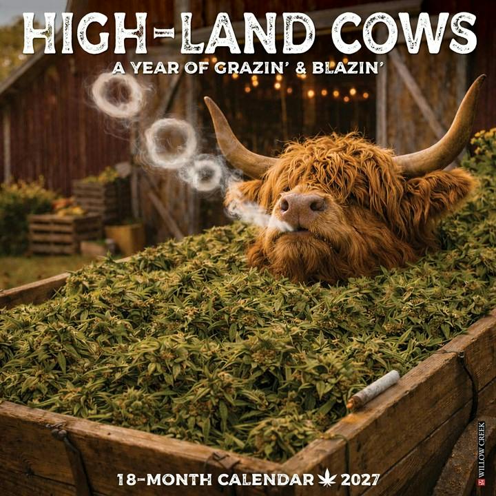 HIGH-land Cows Calendar 2027, Wall Calendars, Month To View, Animals, Gift - Image 3