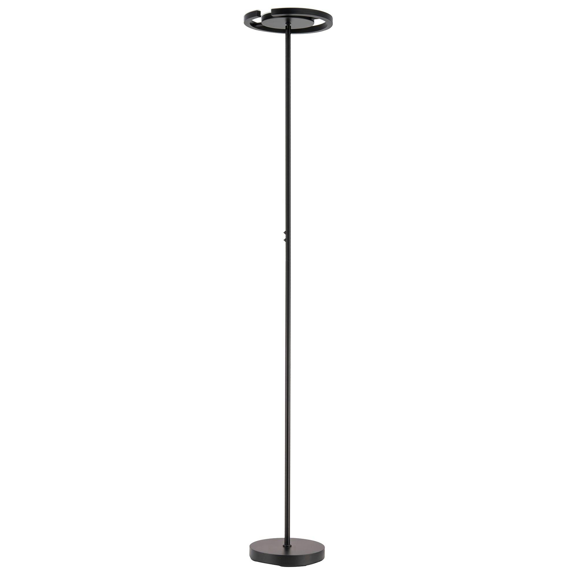 Happy Homewares Black Rgb And Cct Modern Led Floor Lamp In Matte With Remote Control