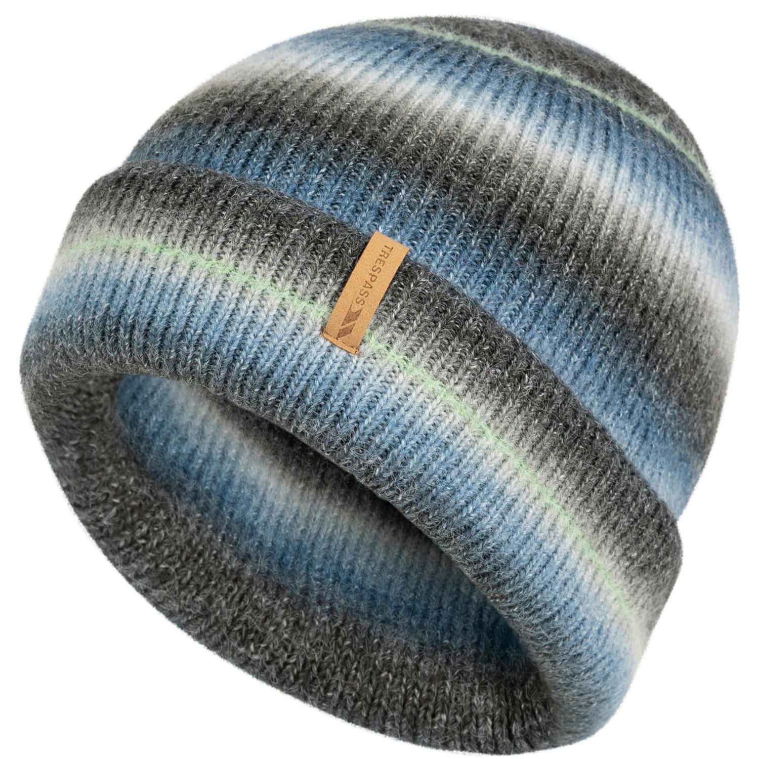 Trespass Unisex Blue Adult Chevron Beanie - One Size - 50% Polyester/24% Acrylic/16% Polyamide/8% Wool/2% Elastane