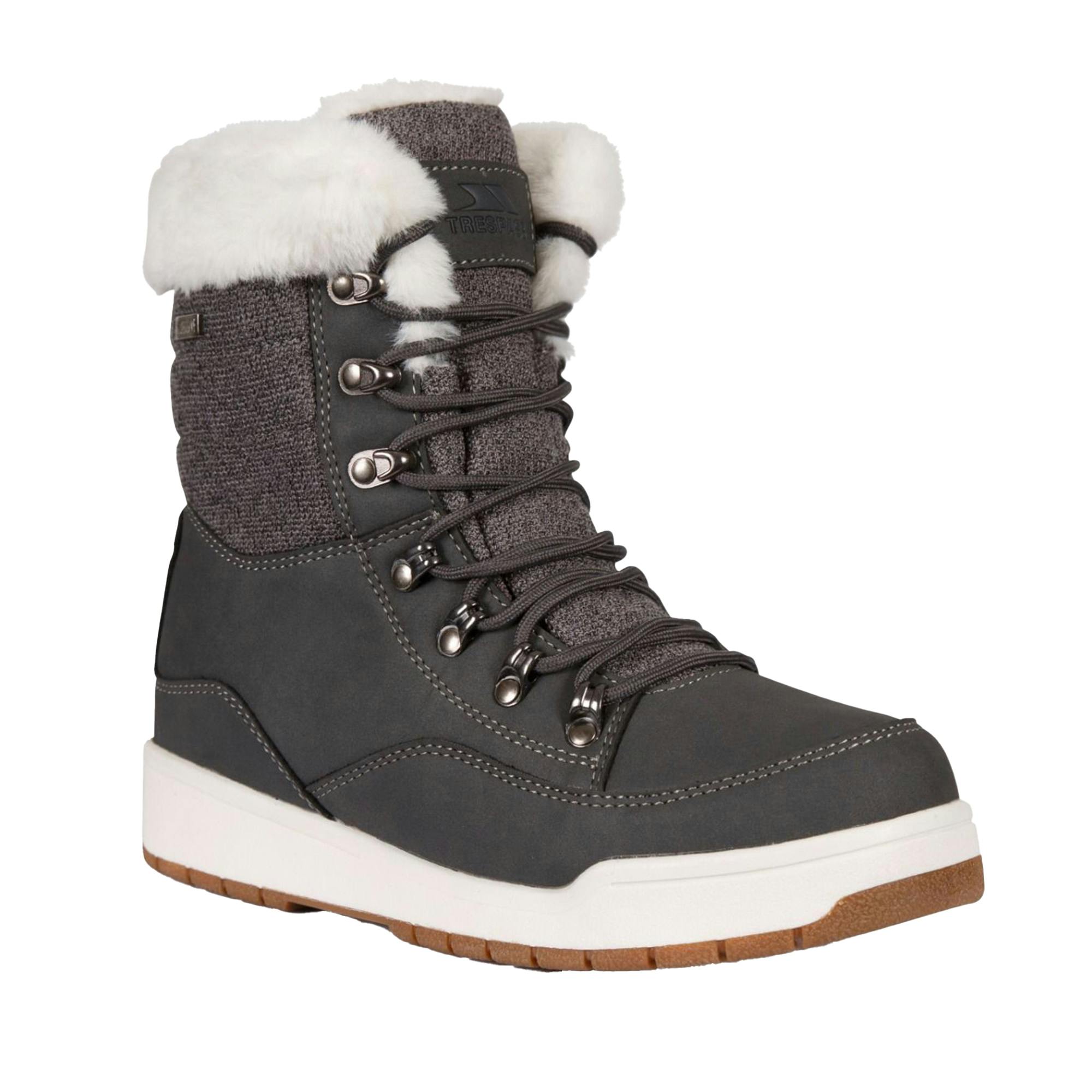 Trespass Women's Grey Raegan Walking Boots - 7 Uk - 50% Pu/25% Textile/25% Tpr