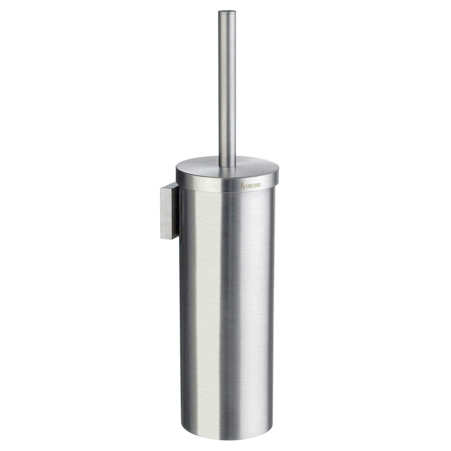 Smedbo Brushed Chrome Toilet Brush And Holder