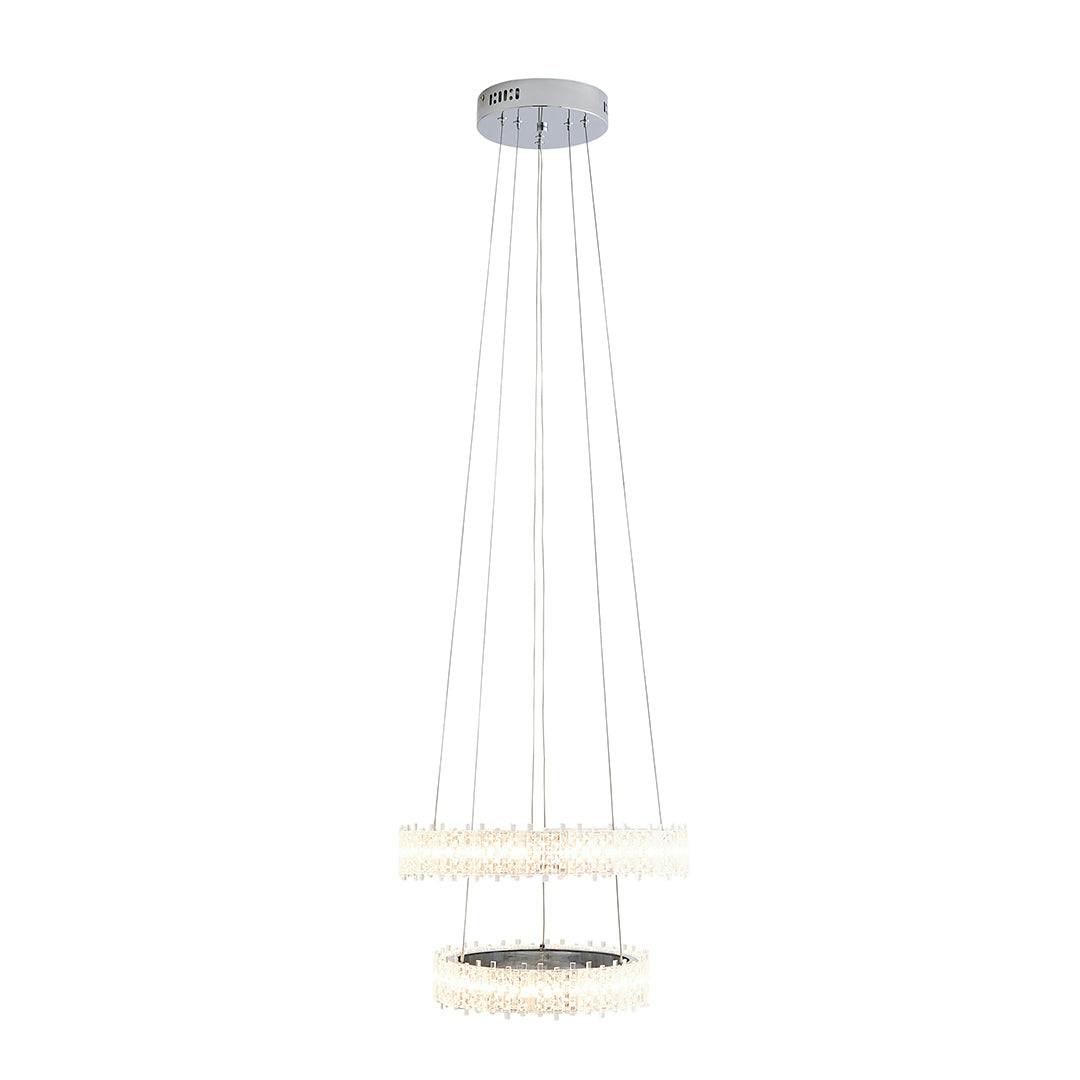 Rackhams Light Ana Led Chrome Tiered Pendant Ceiling