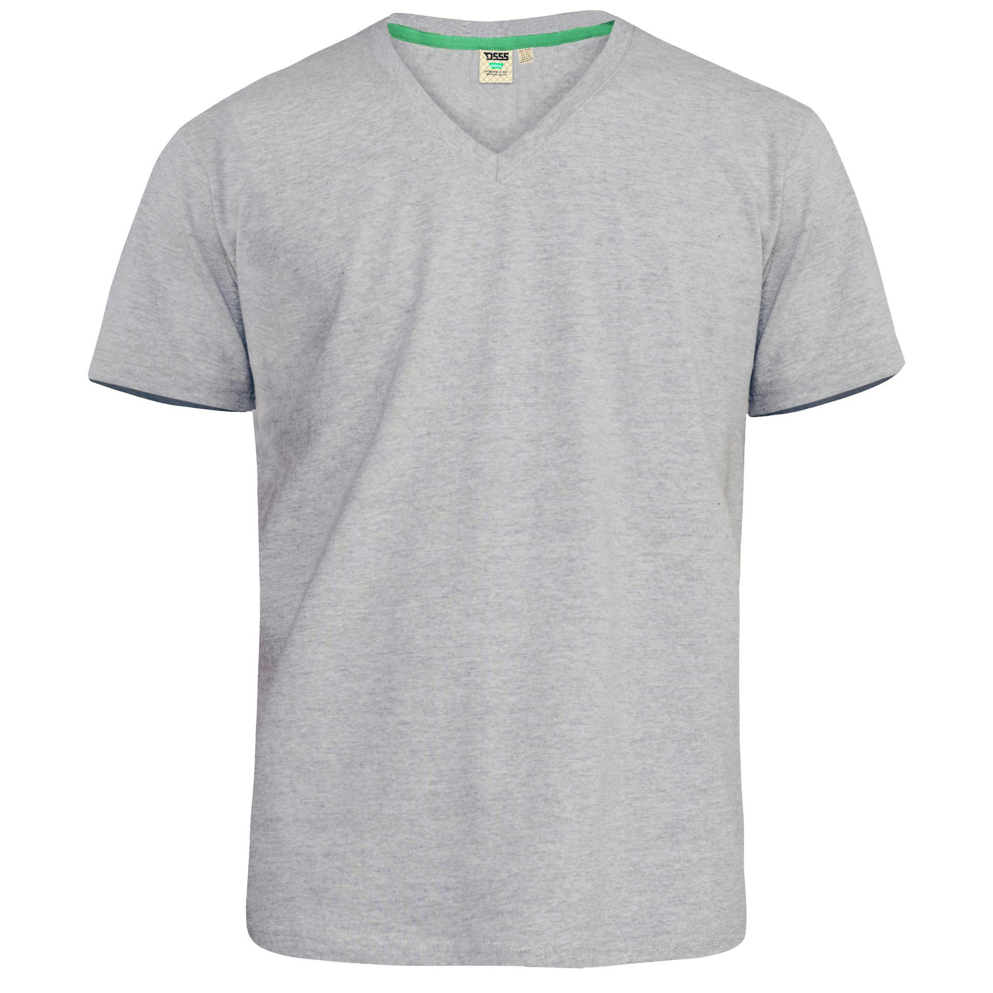 Duke Men's Grey D555 Signature Cotton Kingsize T-Shirt - 7XL - 100% Combed Cotton