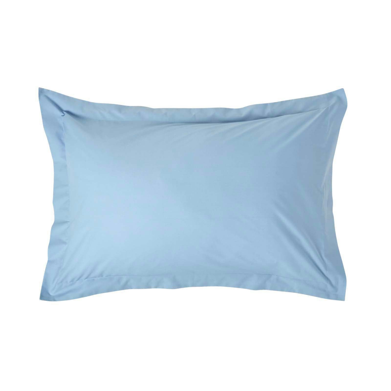 Homescapes Blue Egyptian Cotton Oxford Pillowcase 200 Tc, Standard Size
