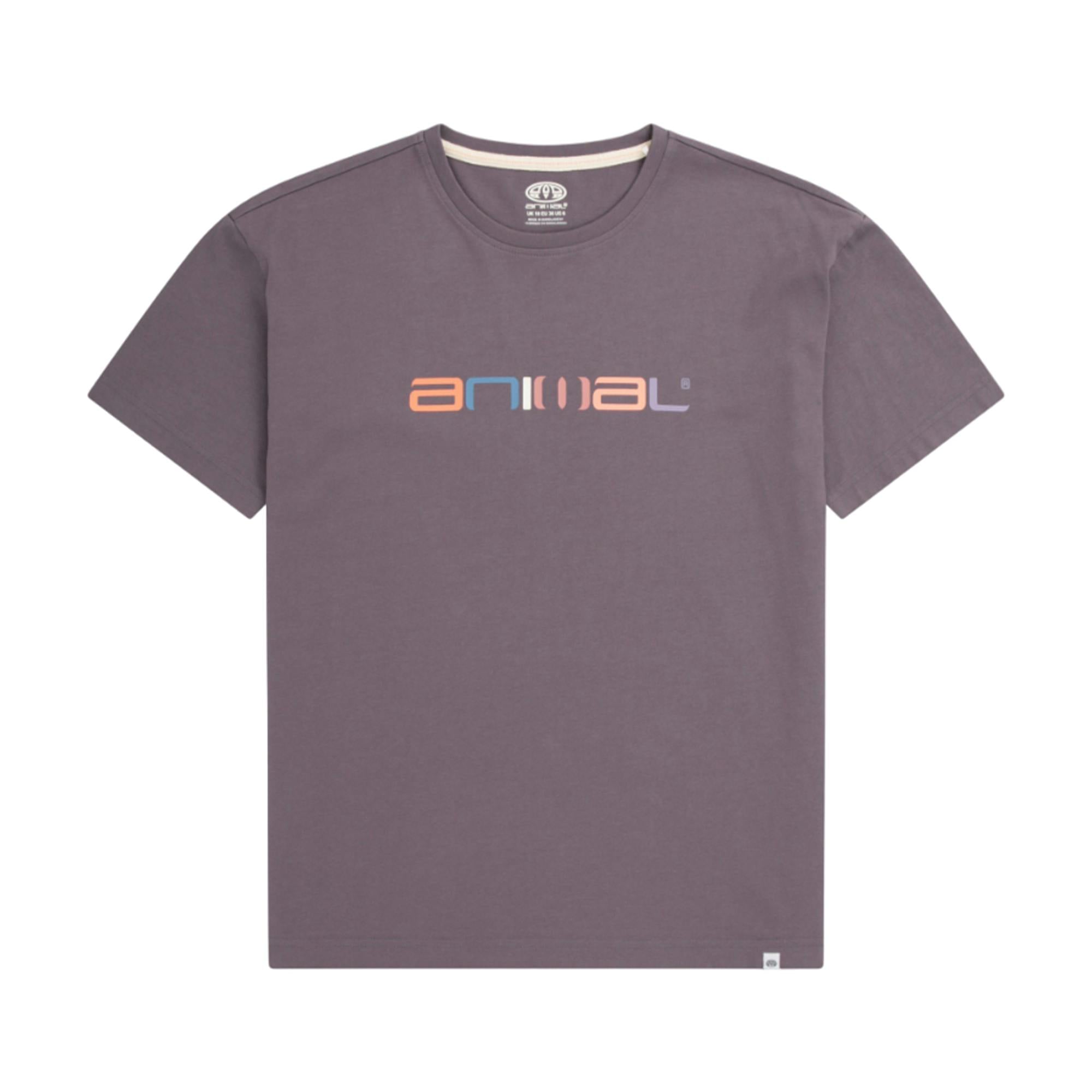 Animal Women's / Leena Organic Cotton Boxy T-Shirt - Charcoal - 6 Uk - Charcoal - 100% Organic Cotton
