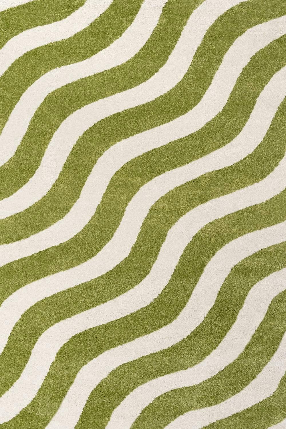 The Rugs Green/White Joli Wave & Rug - 160X230 Cm