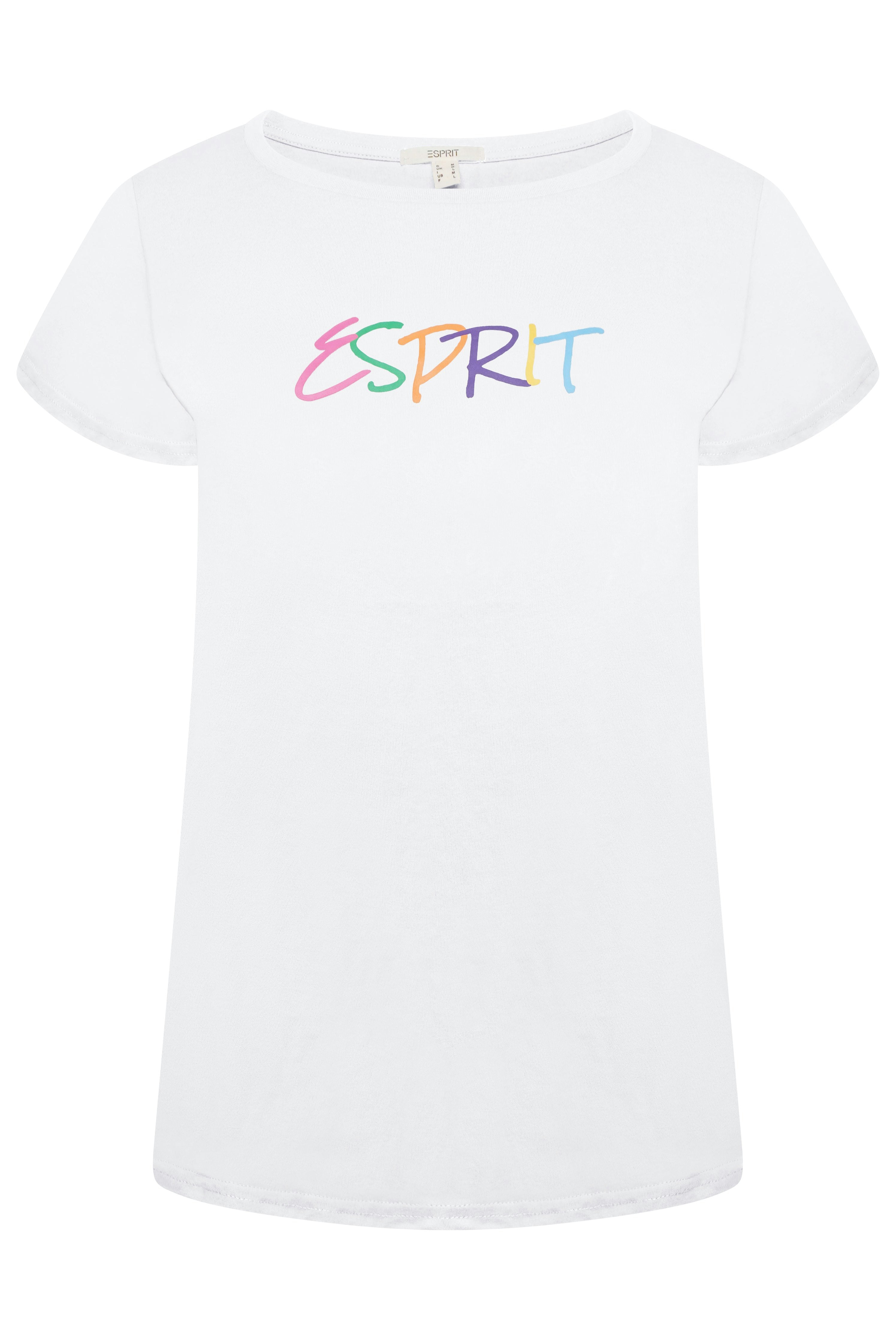 Esprit Women's White T-Shirt Pattern 1 - L