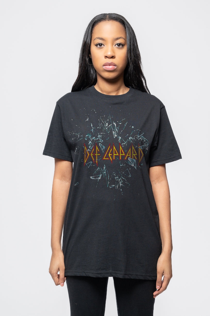 Paradiso Clothing Men's Black Paradiso Def Leppard Shatter T Shirt - S