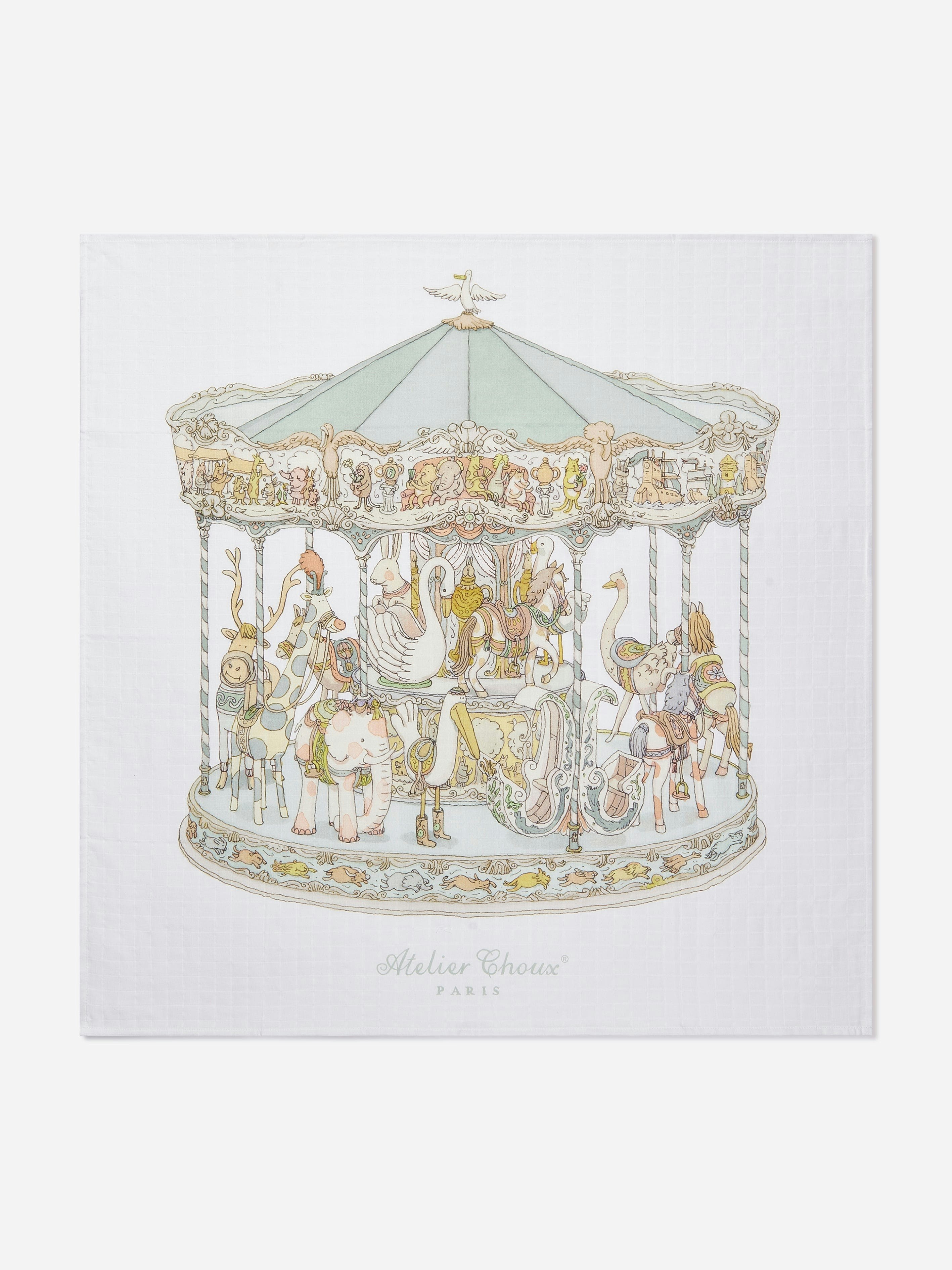 Rackhams White Baby Carousel Swaddle In (100Cm) - One Size