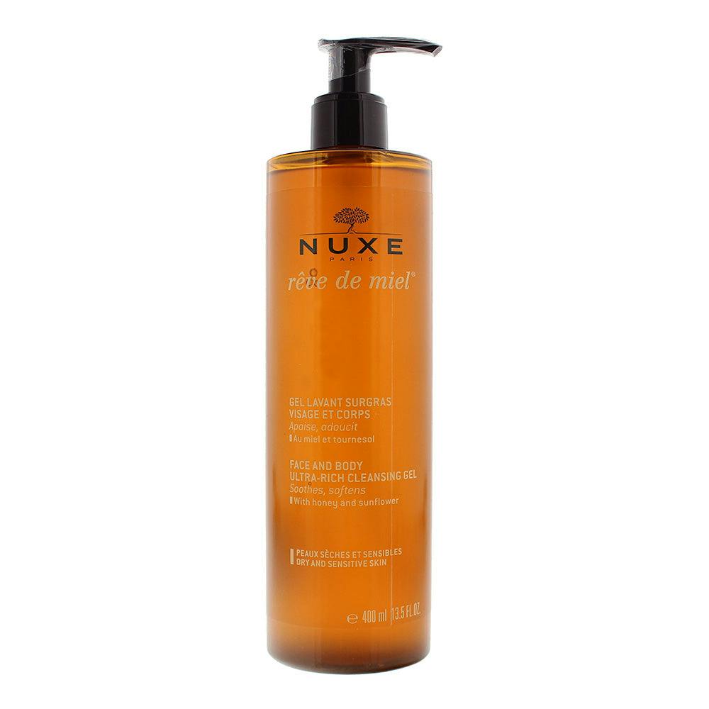 Nuxe Rêve De Miel Face And Body Ultra-Rich Cleansing Gel With Honey And Sunflower 400Ml For Dry And Sensative Skin