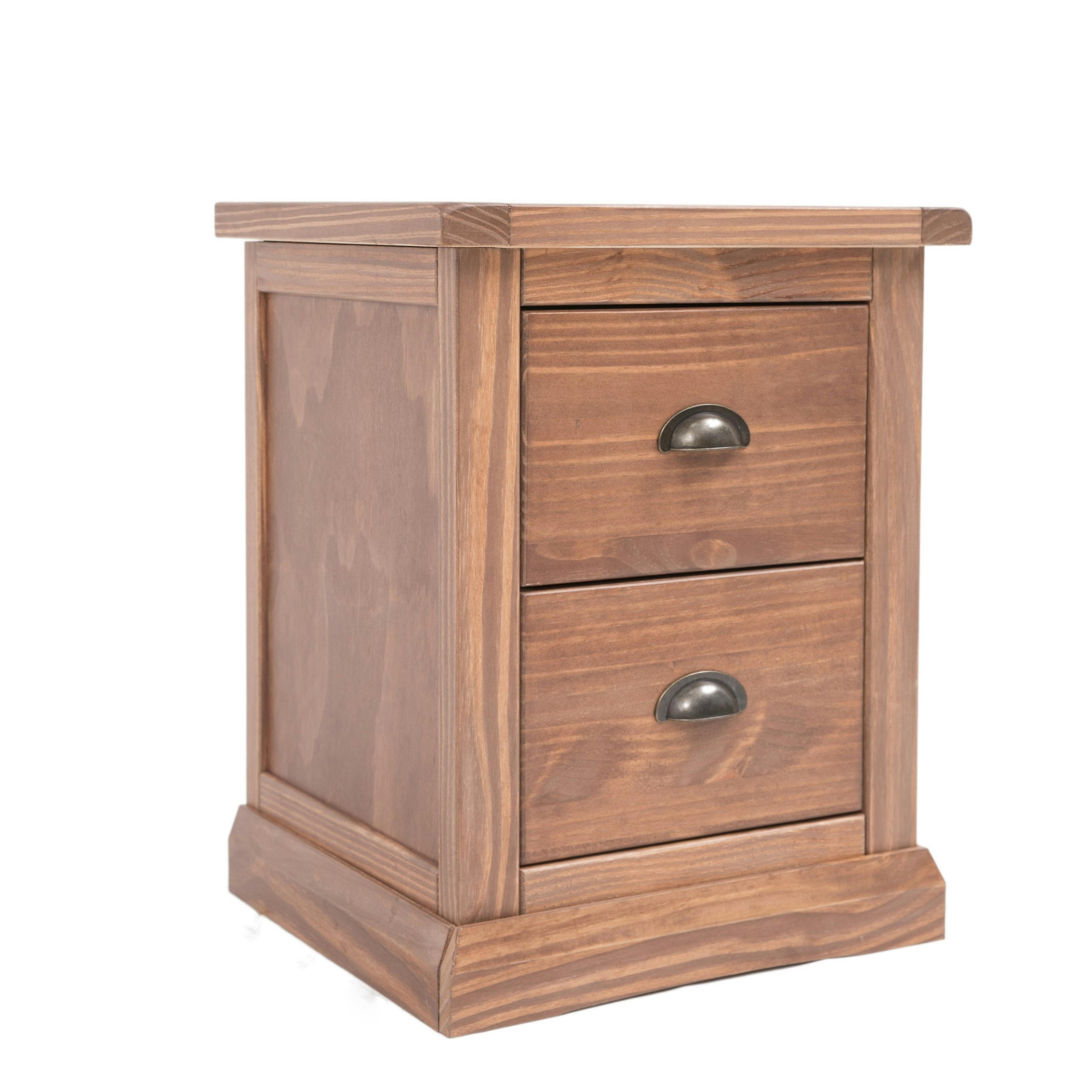 B&Q -  Tirolo 2 Drawer Bedside Table Brass Cup Handle - Image 4