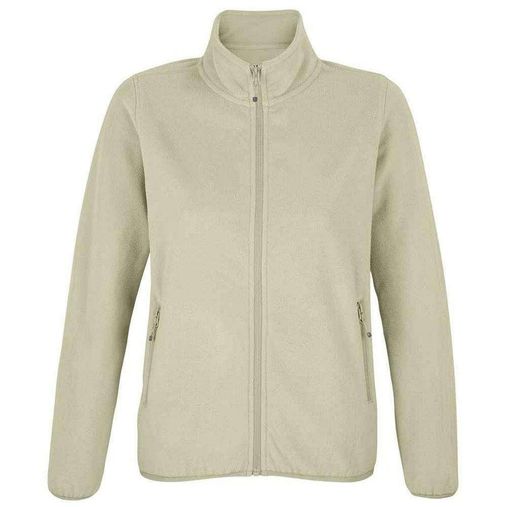 SOLS Womens/Ladies Factor Microfleece Recycled Fleece Jacket (Rope) - Beige - Size 2XL - Image 2