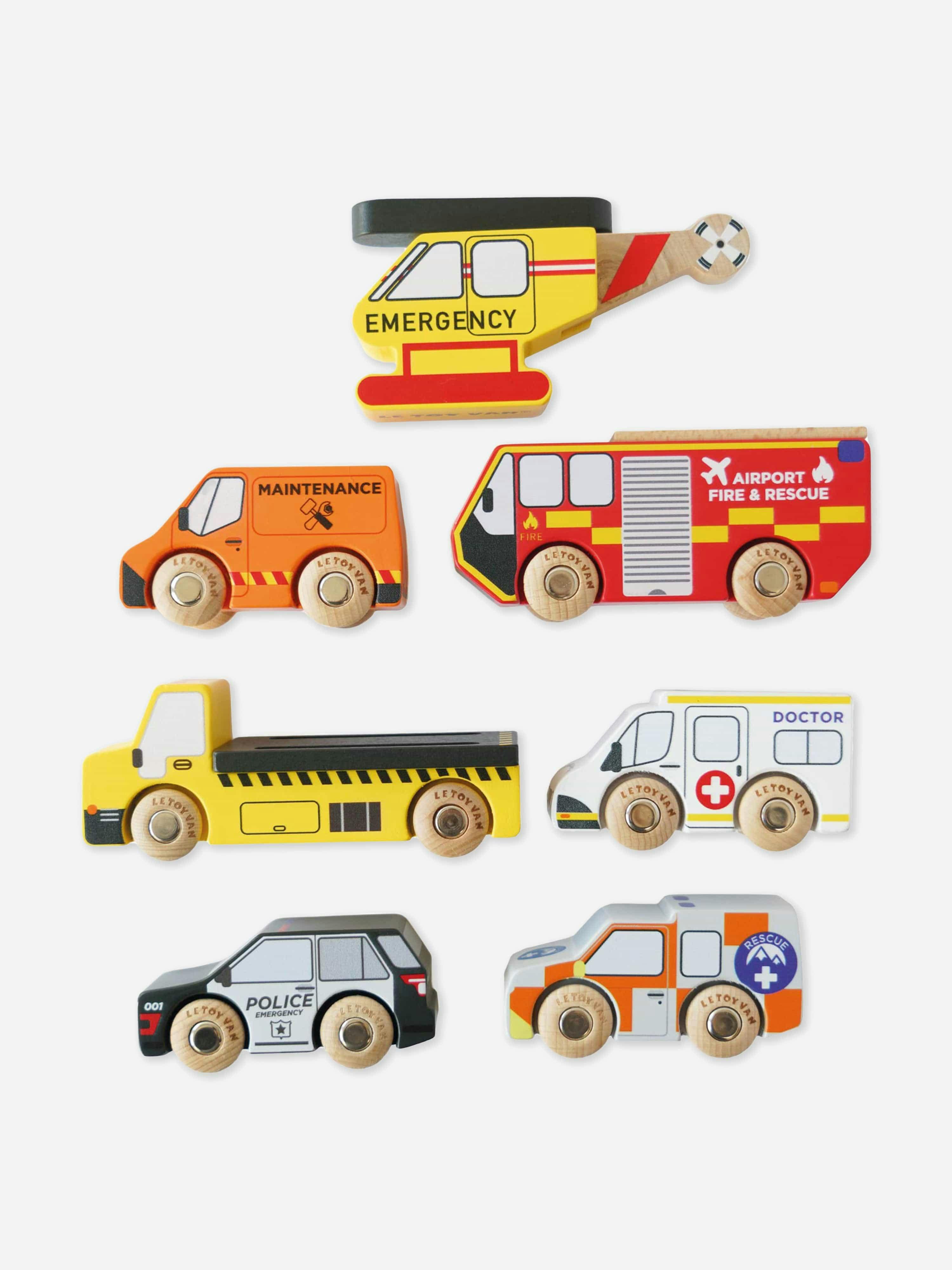 Le Toy Van - Emergency Vehicle Wooden Toy Car Play Set 7 Pieces NEW & SEALED - Image 8