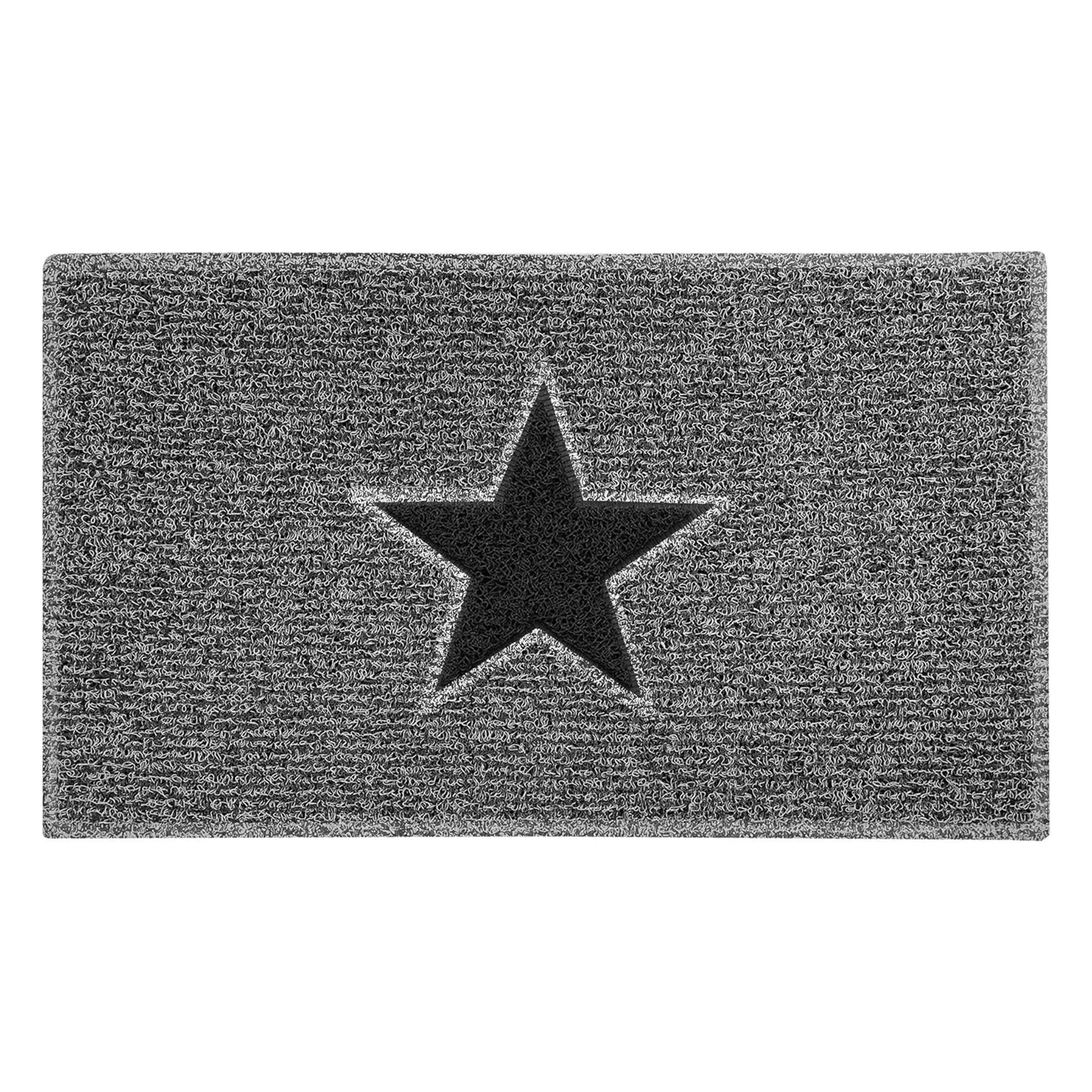 Nicoman Inlay Star Doormat - Clearance - Charcoal - 75Cm X 44Cm