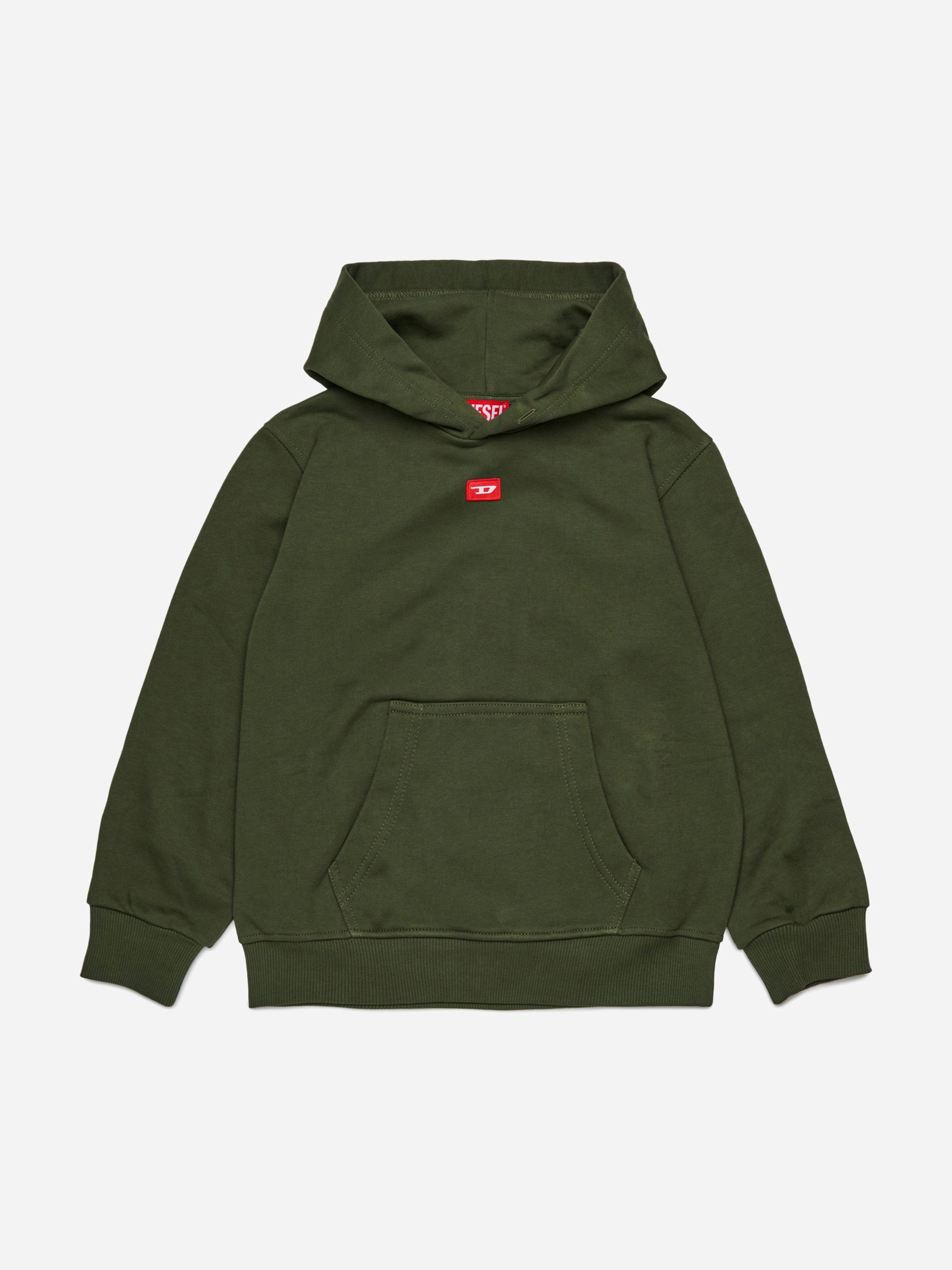 Diesel Boys Green Kids Logo Hoodie In - 8 Yrs