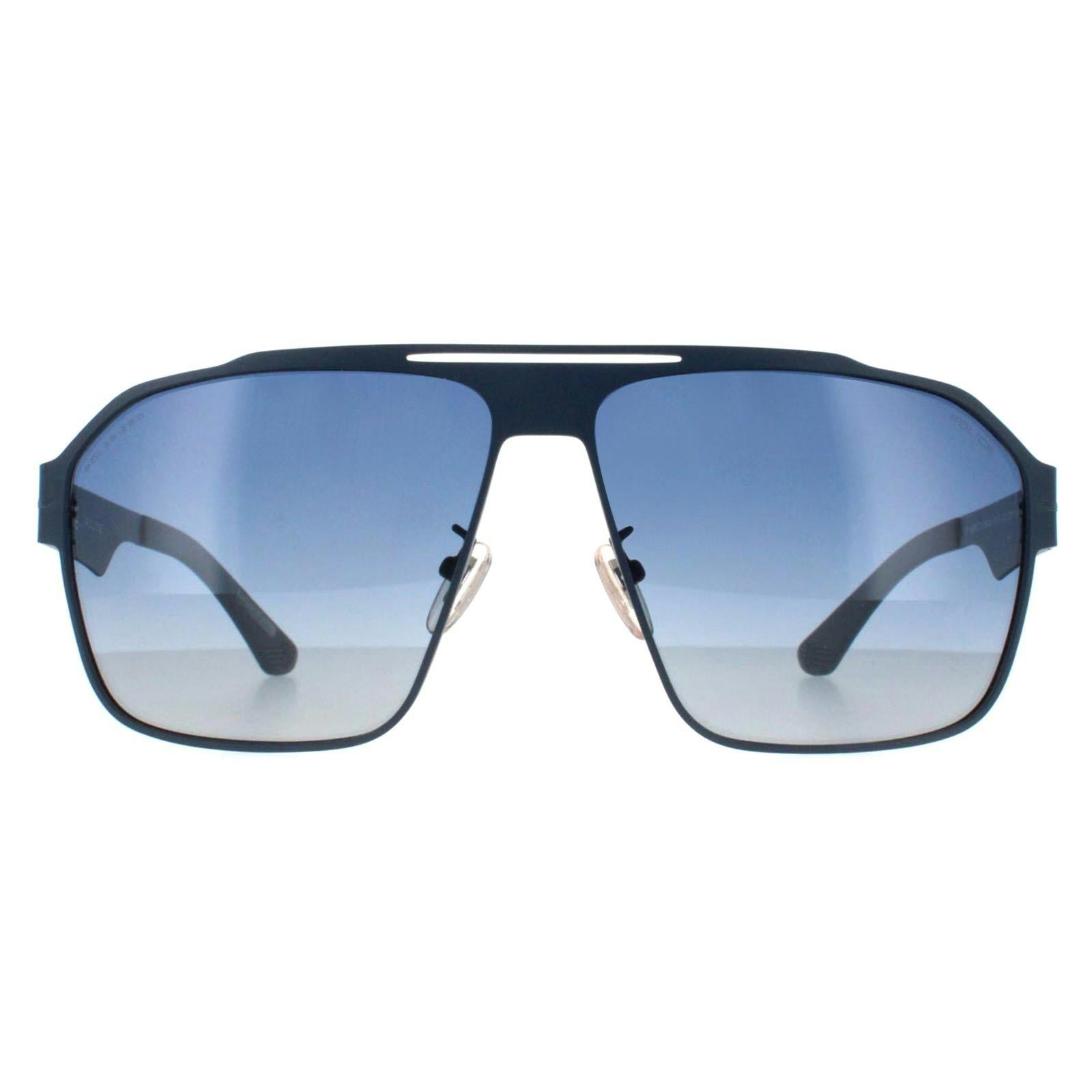 Police Men's Blue Spll08 Summit 1 Matte Sunglasses