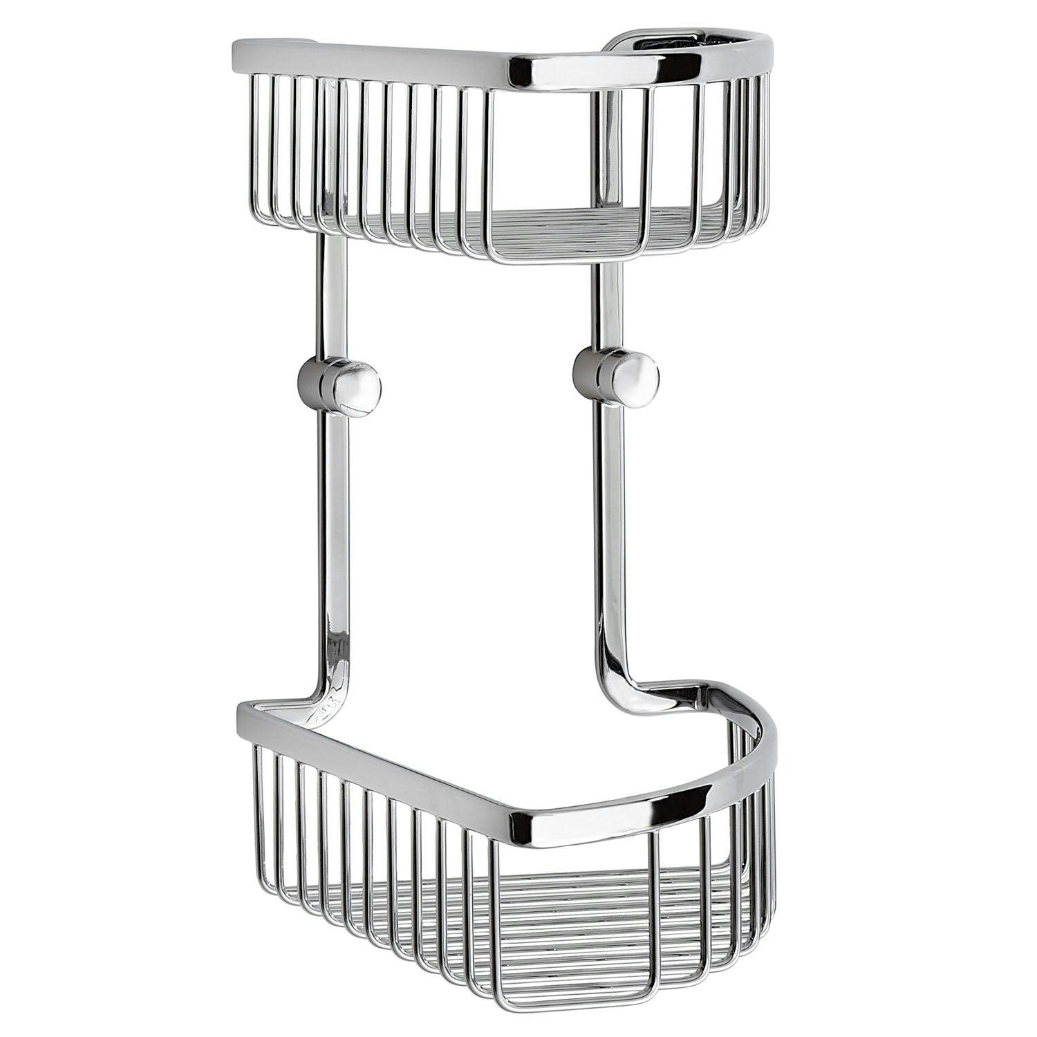 Rackhams Polished Chrome Double Corner Shower Basket