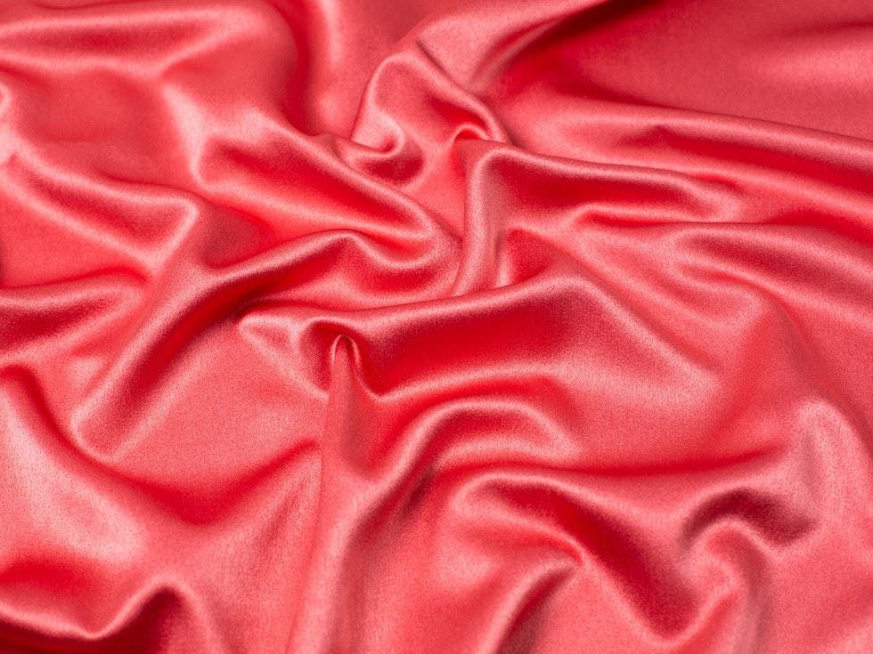 Minerva Core Range Coral Minerva Prada Stretch Woven Satin Crepe Fabric - Plain Design Dressmaking Fabric, 150 Cm / 60" Wide - Per Metre
