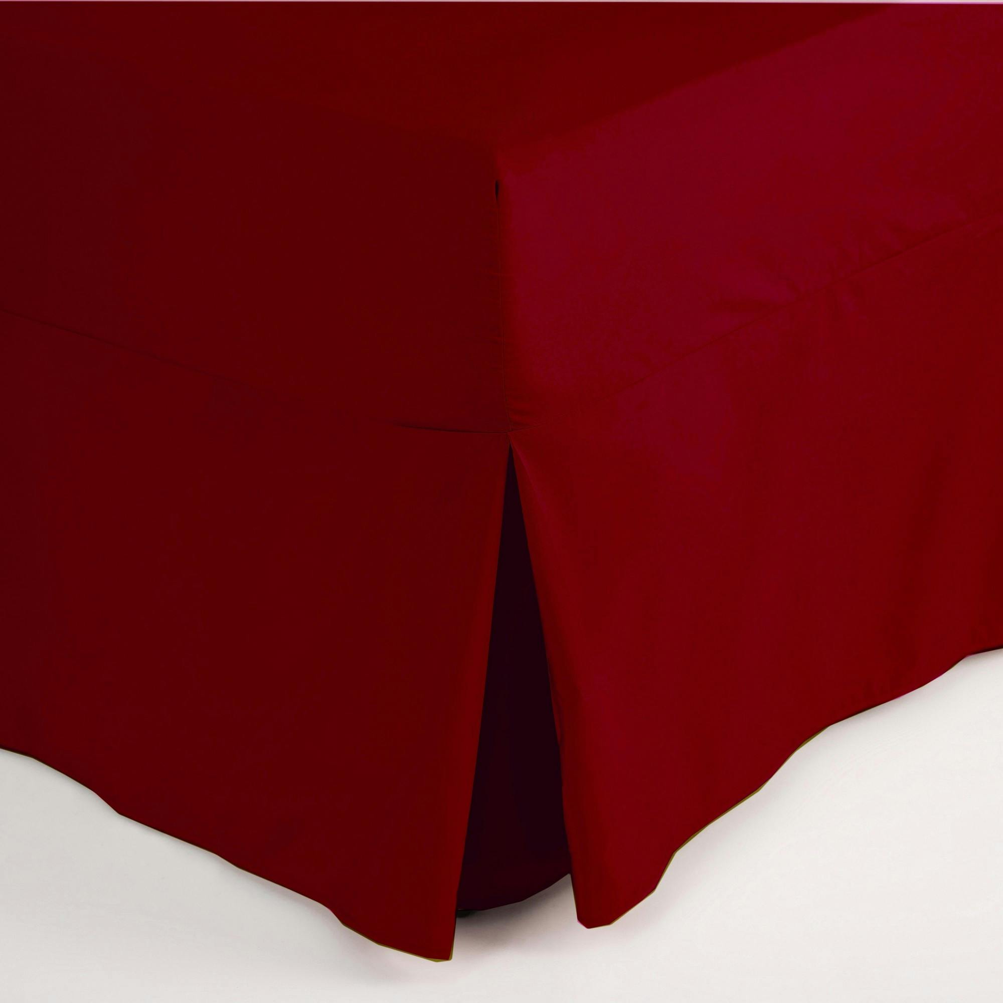 Belledorm Red Easycare Percale Fitted Valance - Kingsize - 50% Cotton/50% Polyester