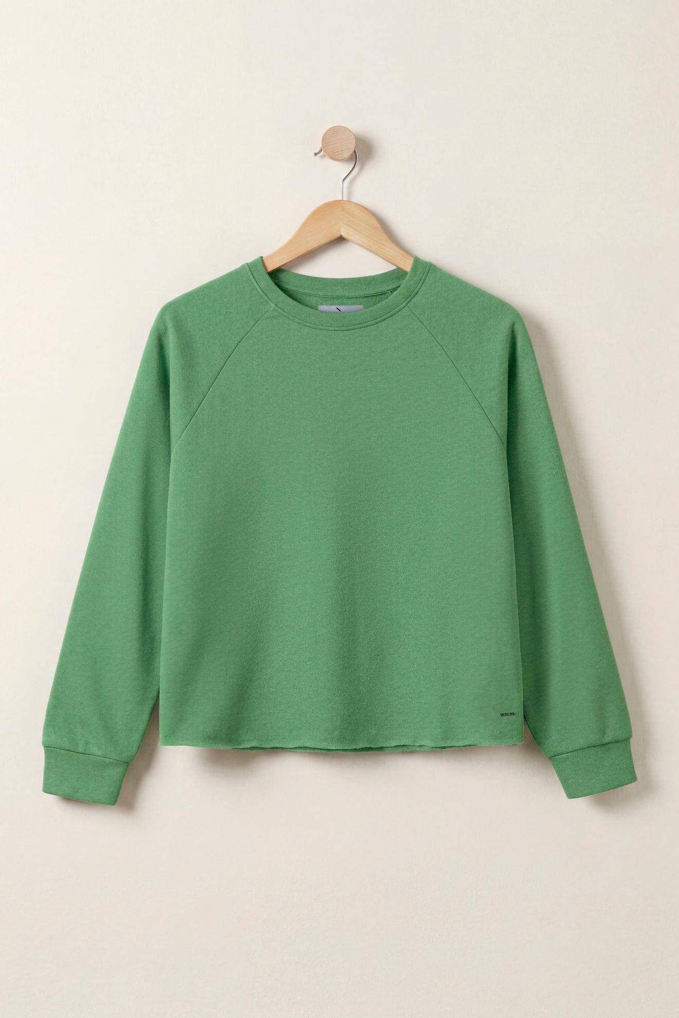 Enorsia Women's Green Raw Edge Sweatshirt In | Size: 14 - Image 3