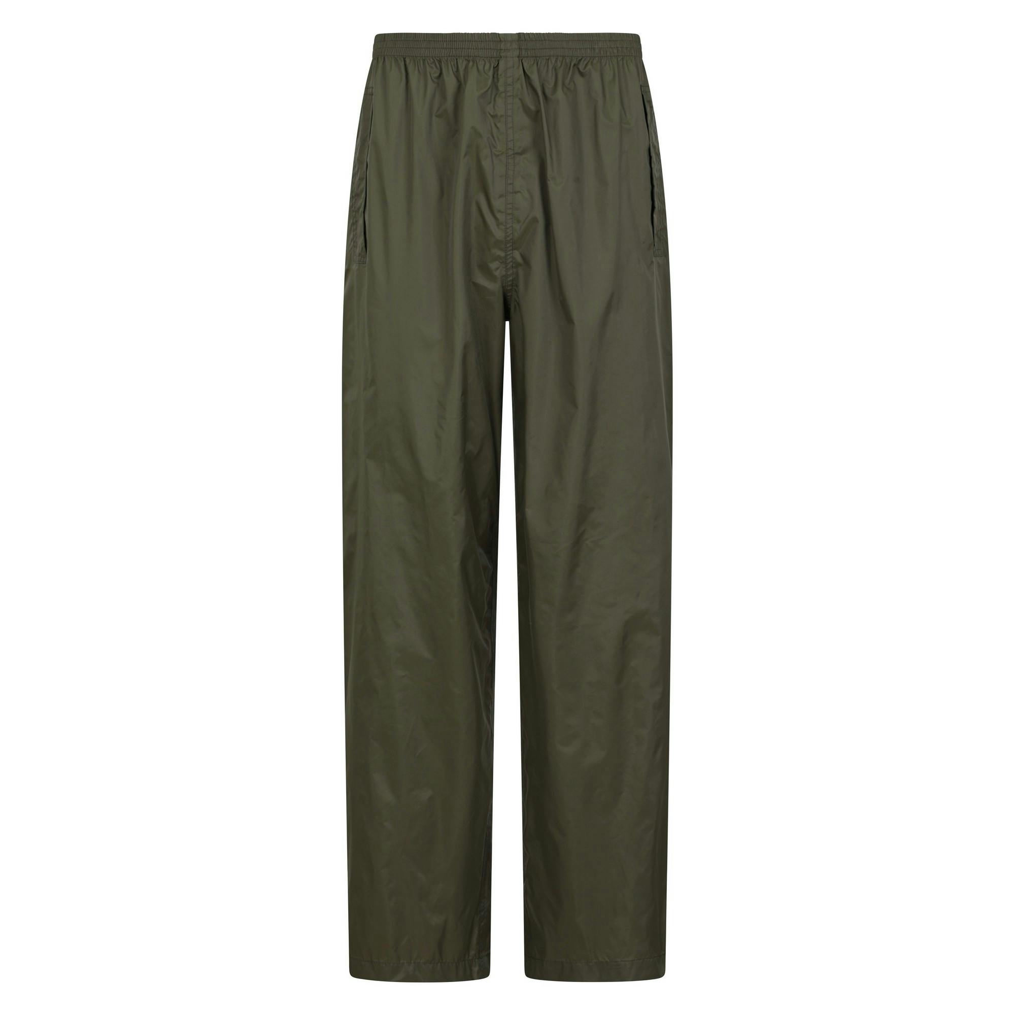 Mountain Warehouse Men's Dark Pakka Waterproof Over Trousers - Khaki - 3XL - Khaki - 100% Polyamide