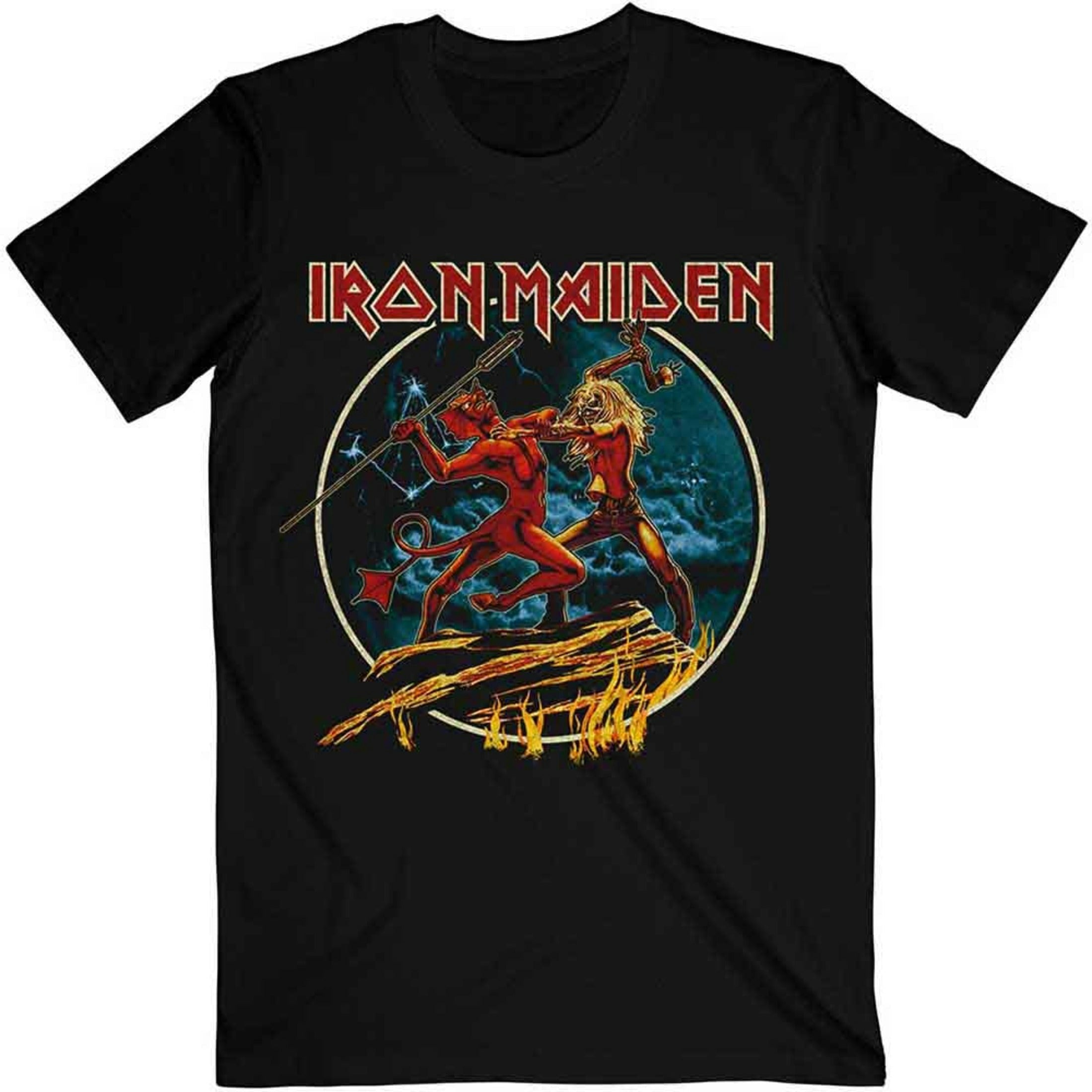 Paradiso Clothing Unisex Black Iron Maiden Number Of The Beast Run To The Hills T Shirt - Xl