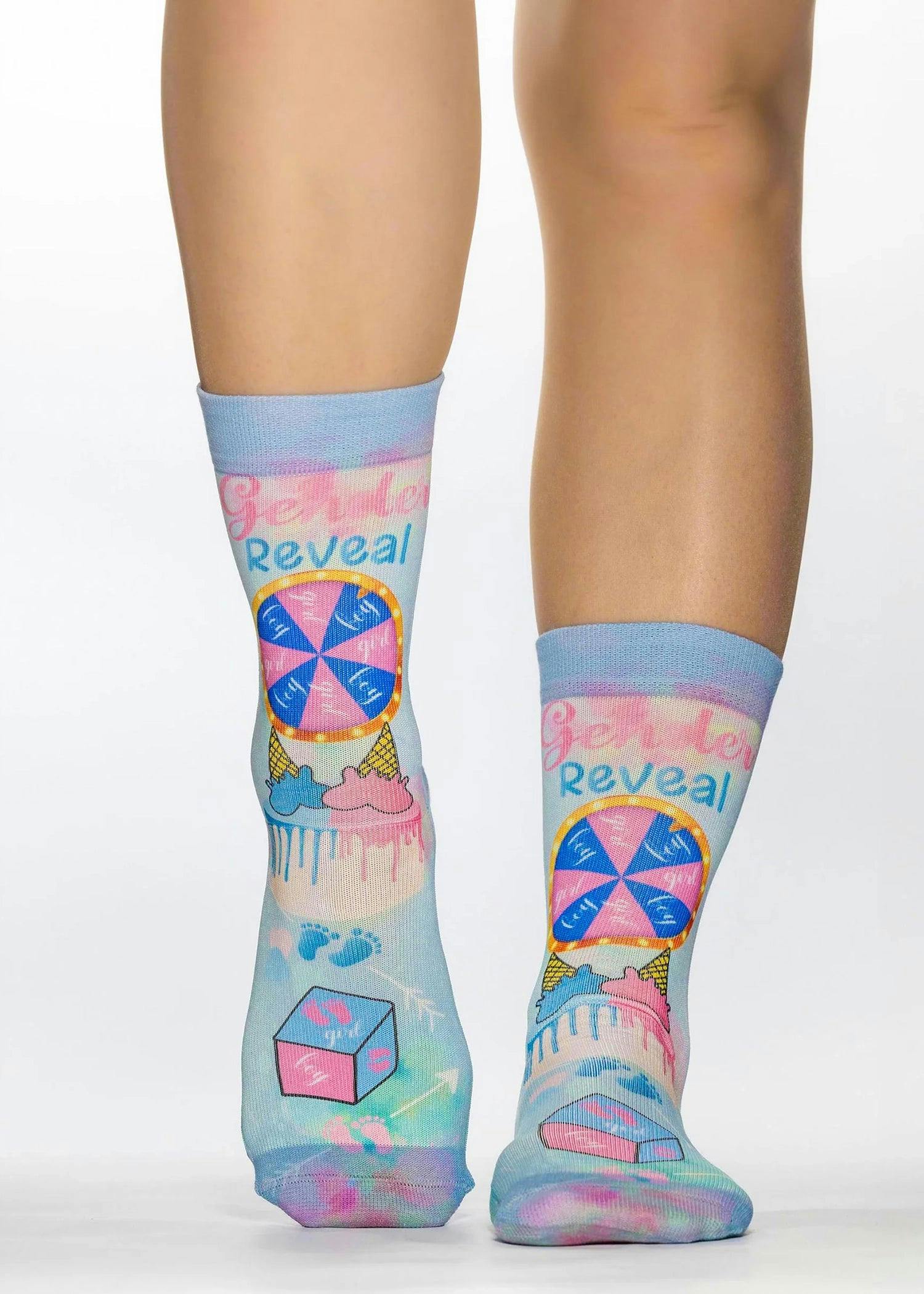 Jemsox Women's Gender Reveal Fashion Gift Socks